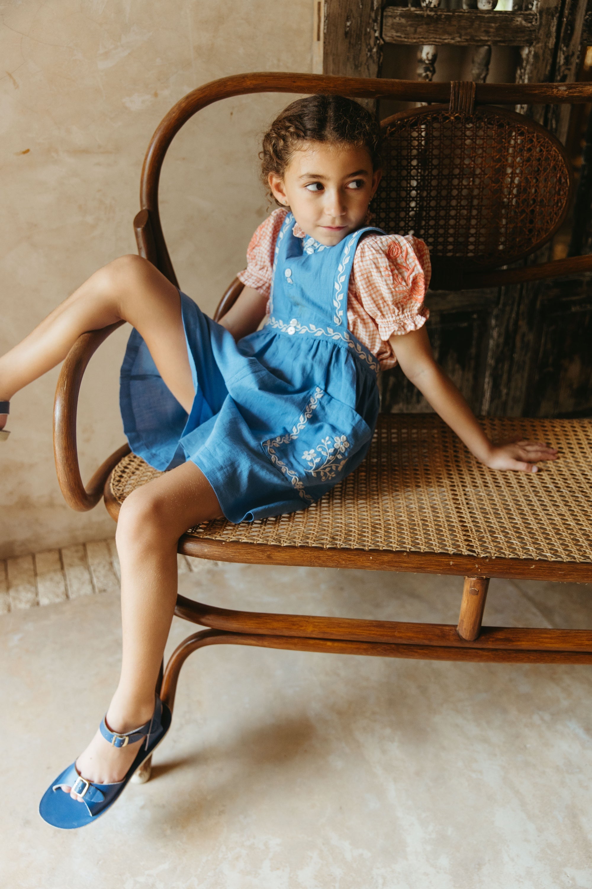 LALi  Clara Romper in Coastal Blue