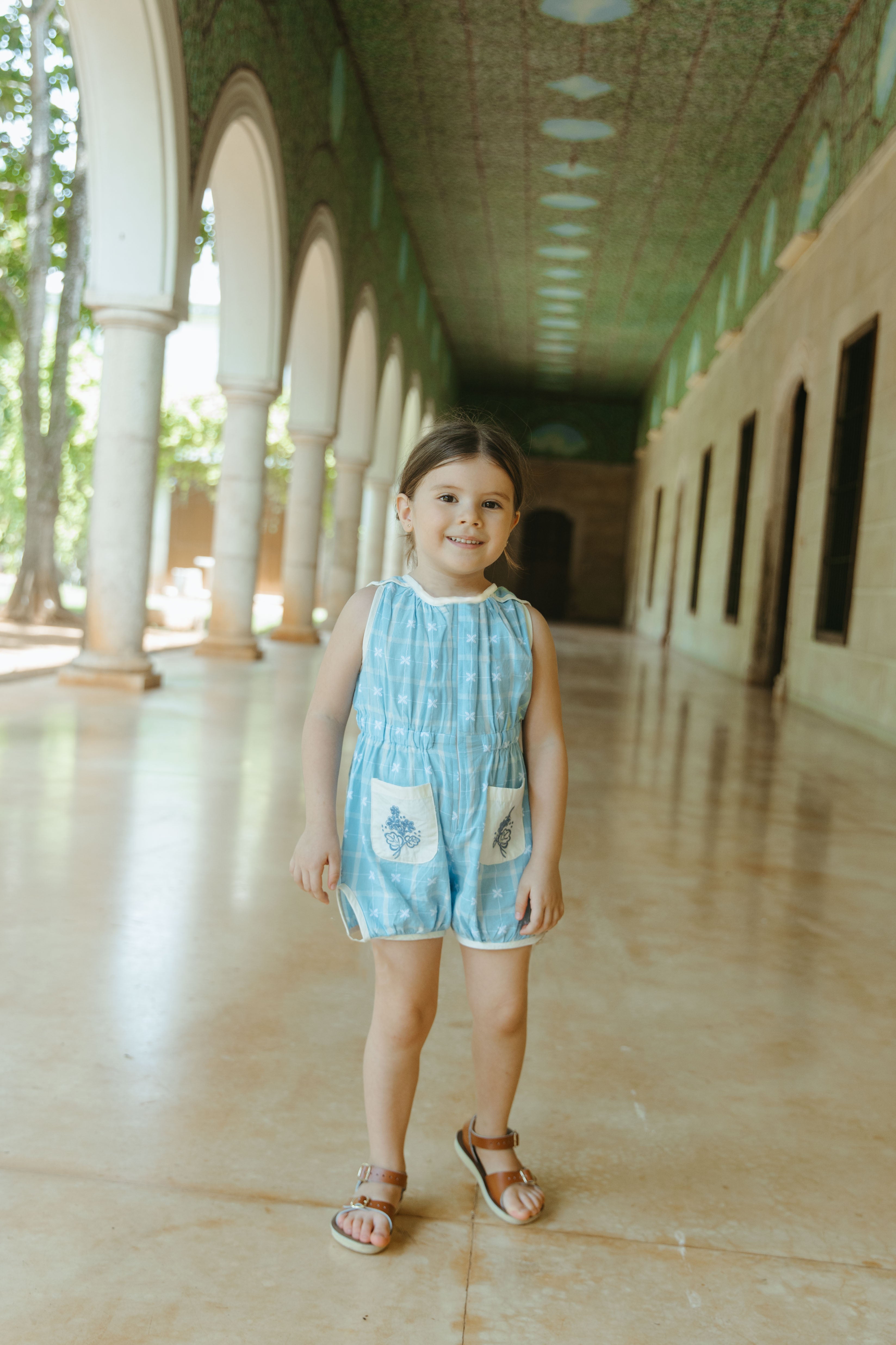LALi  Sun Suit in Vintage Blue Plaid