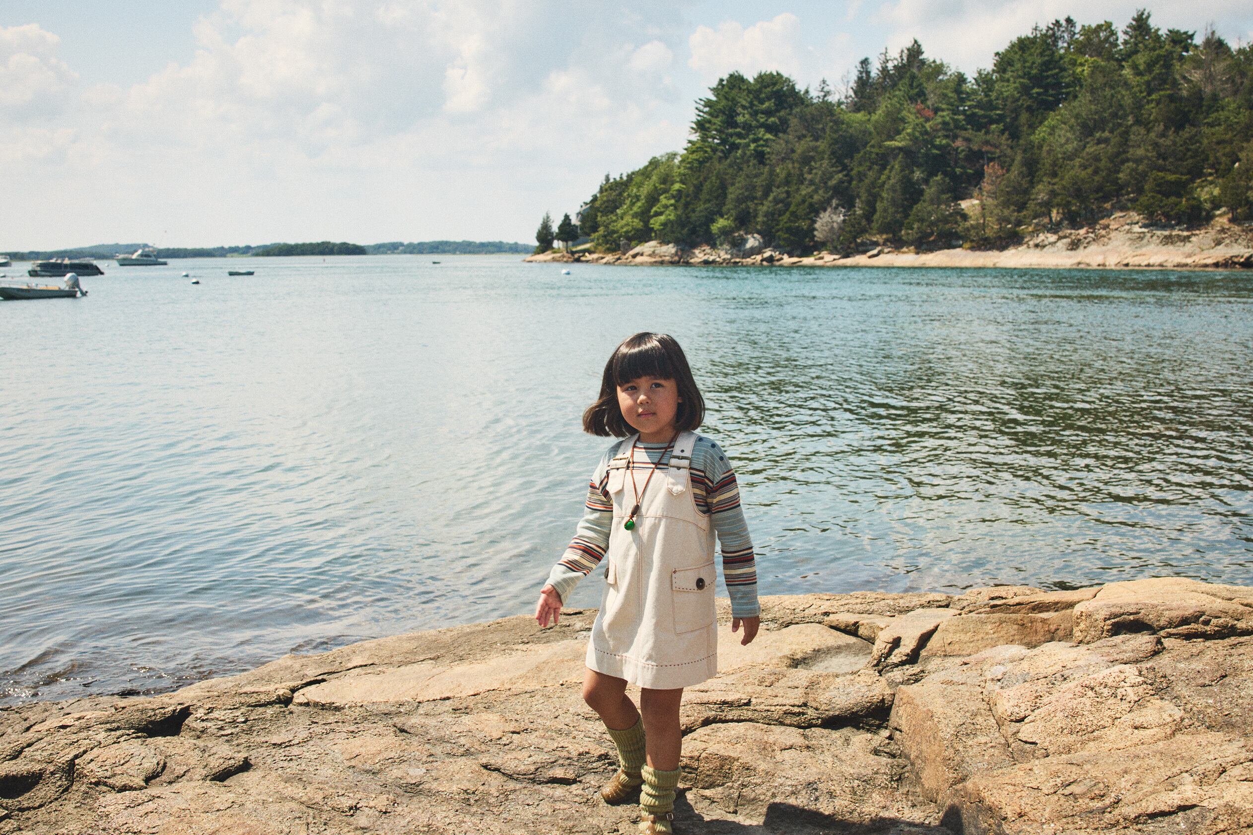 Misha & Puff Buckle Jumper Dress/ Gesso