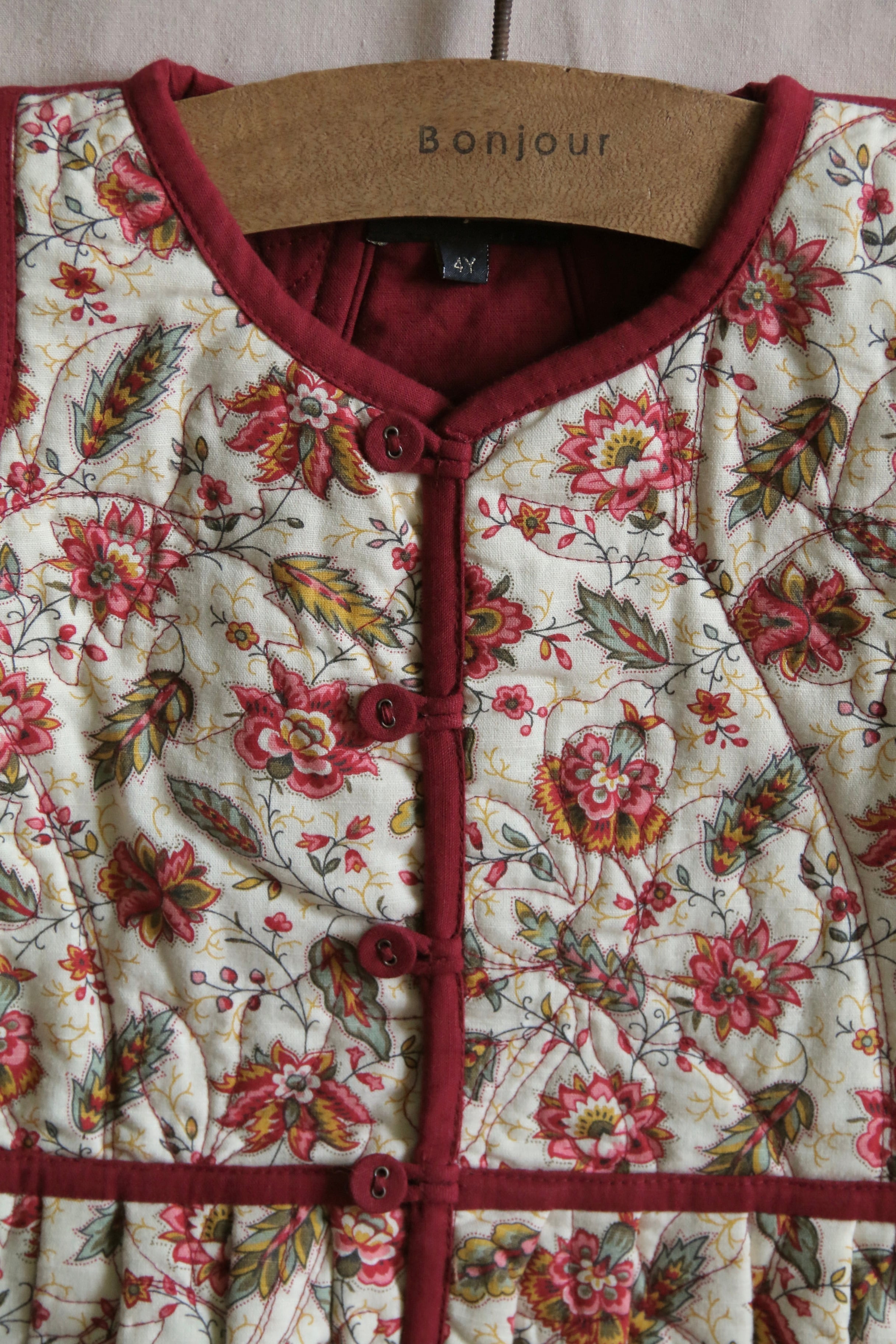 BONJOUR DIARY Quilted jacket Aline print