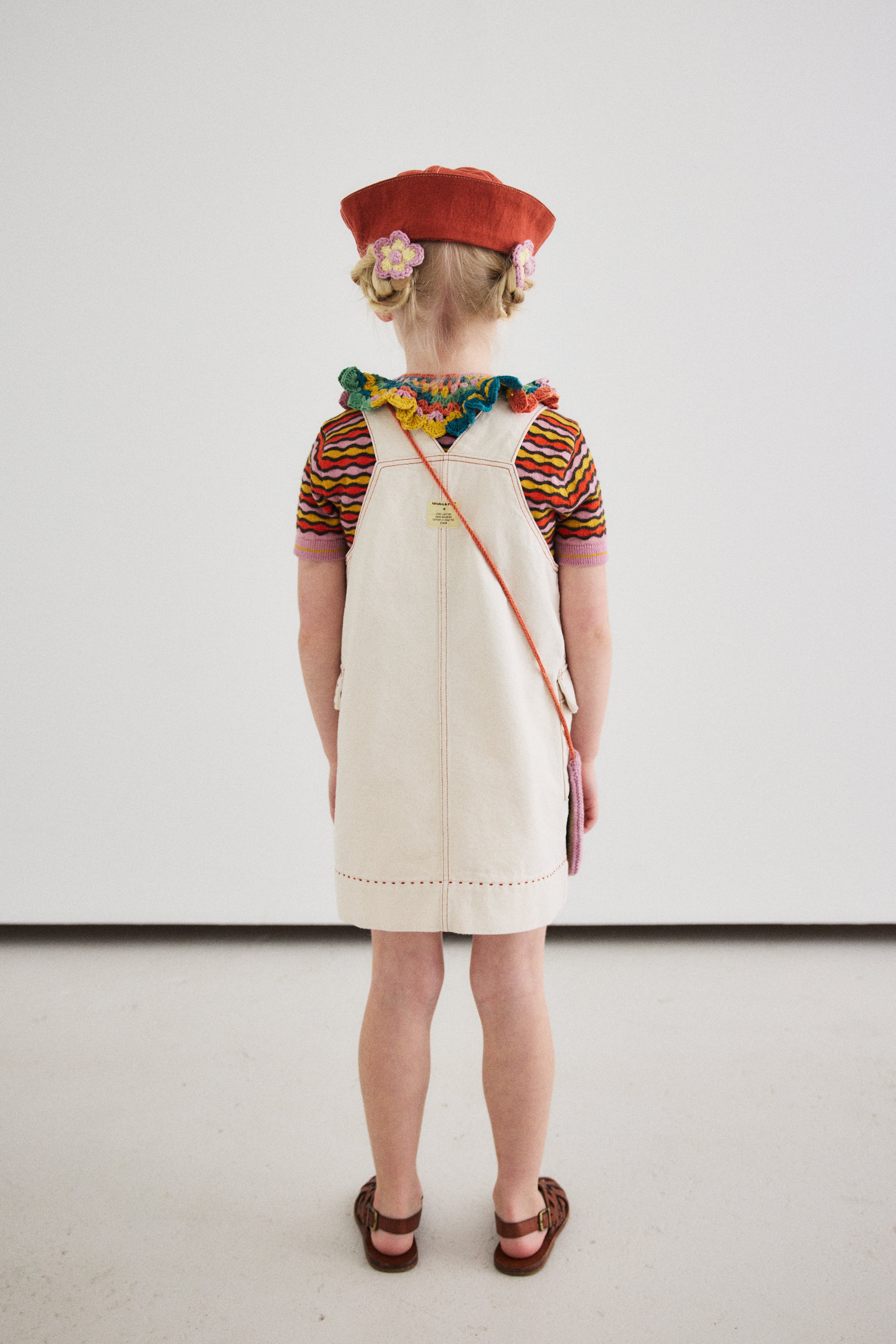 Misha & Puff Buckle Jumper Dress/ Gesso