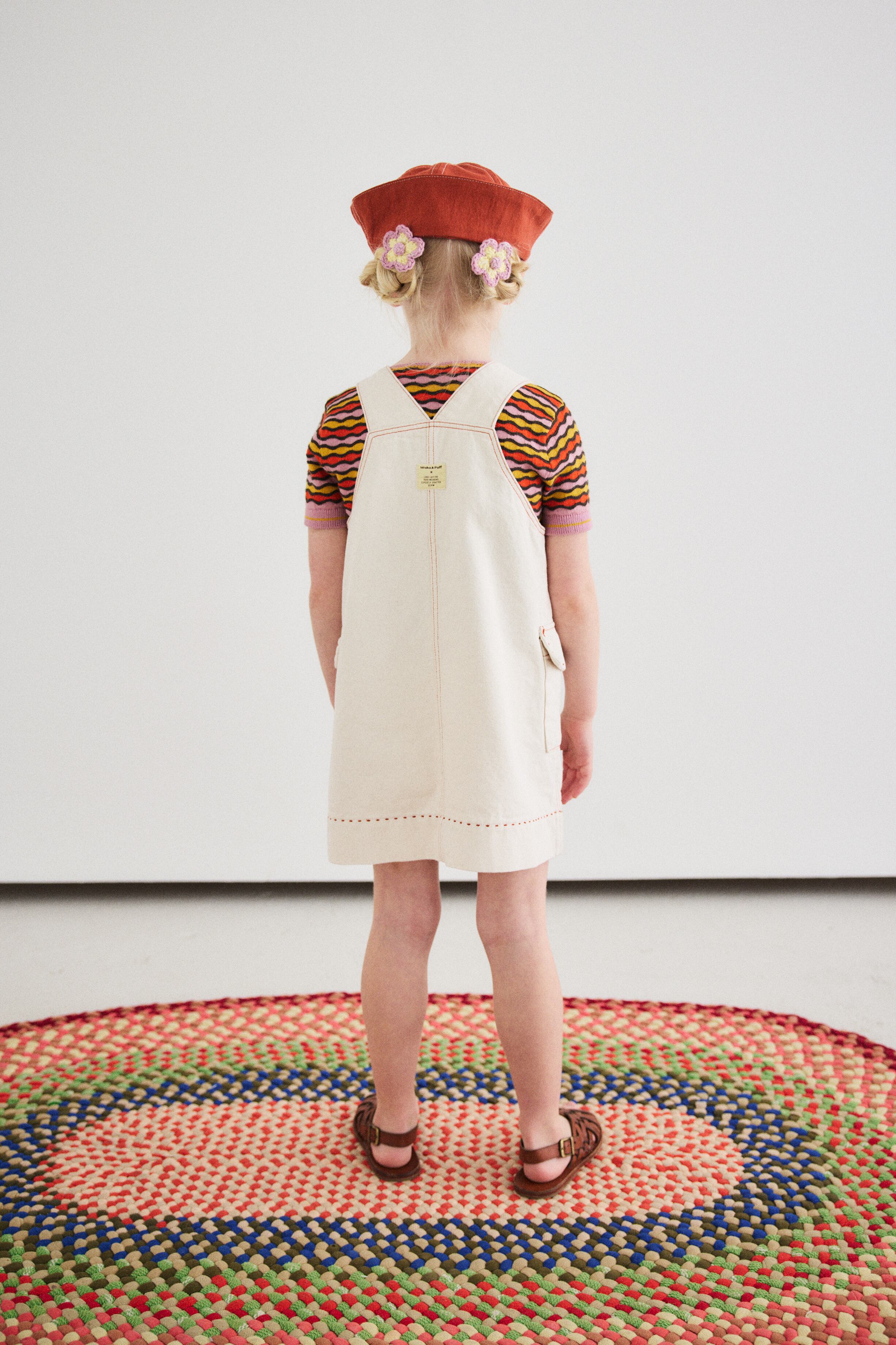 Misha & Puff Buckle Jumper Dress/ Gesso