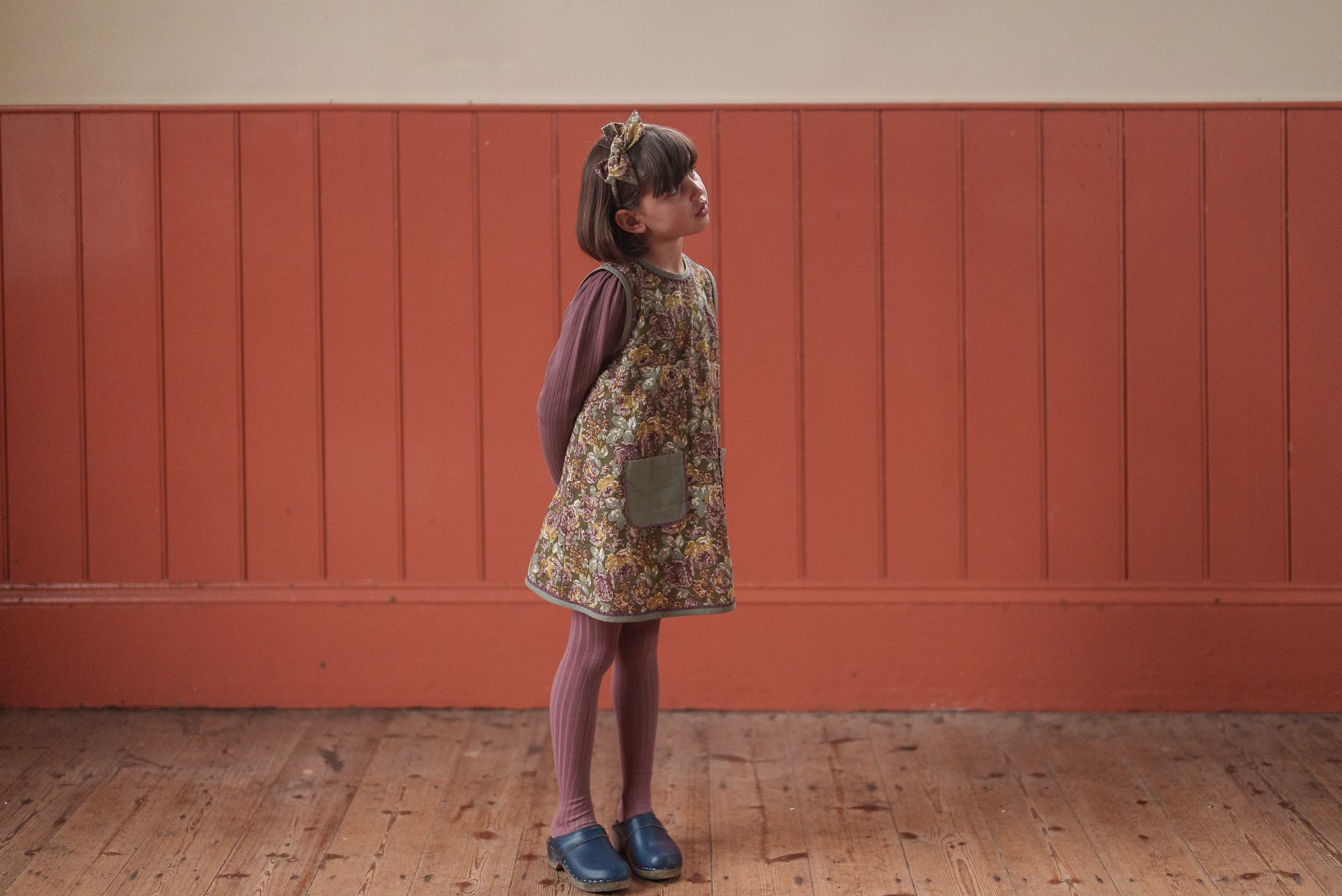 little cotton clothes Holly Romper Velvet in Juniper
