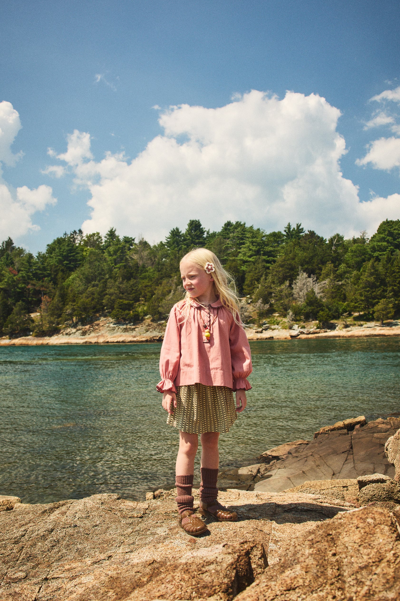 Misha & Puff Sadie Skirt Raffia Little House Floral 25FA Drop2