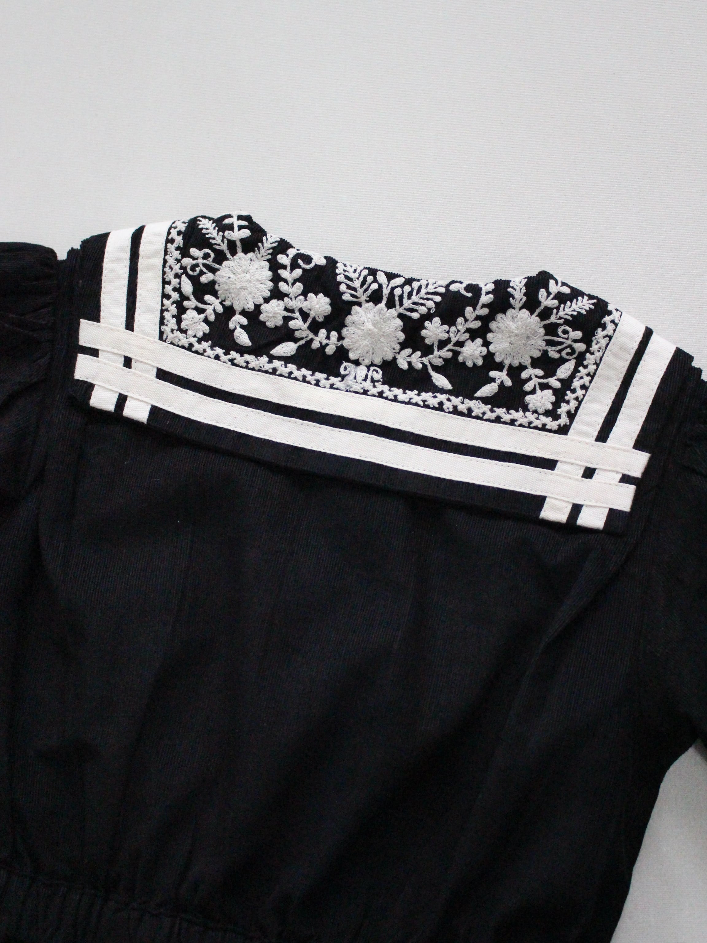 BONJOUR DIARY  Sailor blouse black baby cord