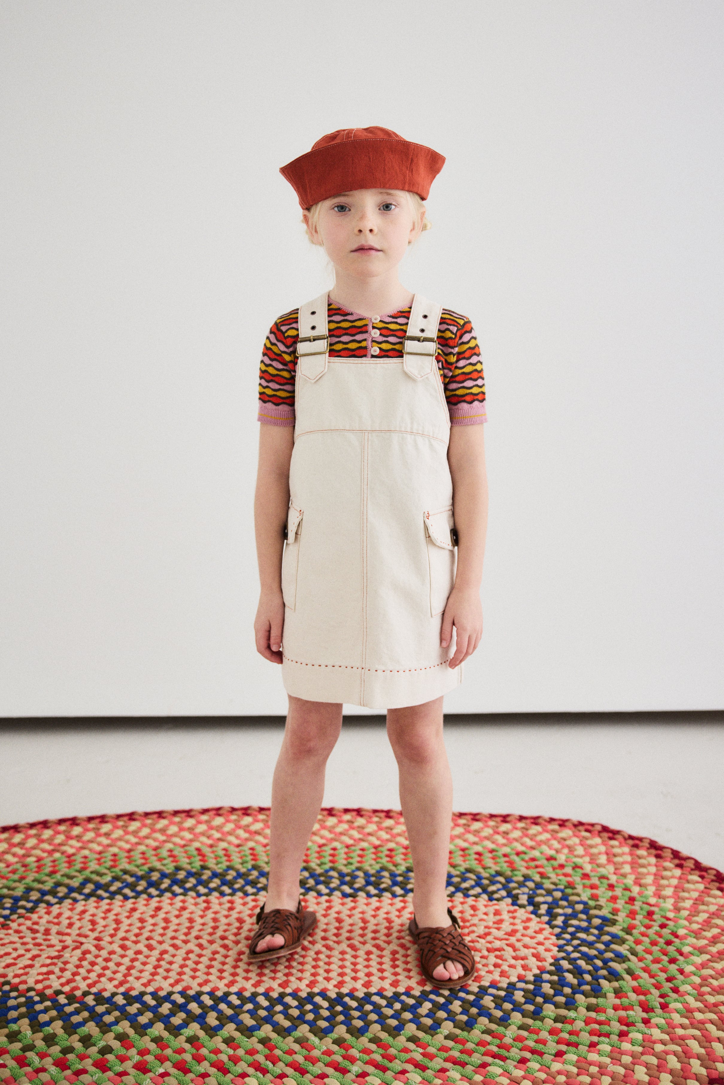 Misha & Puff Buckle Jumper Dress/ Gesso