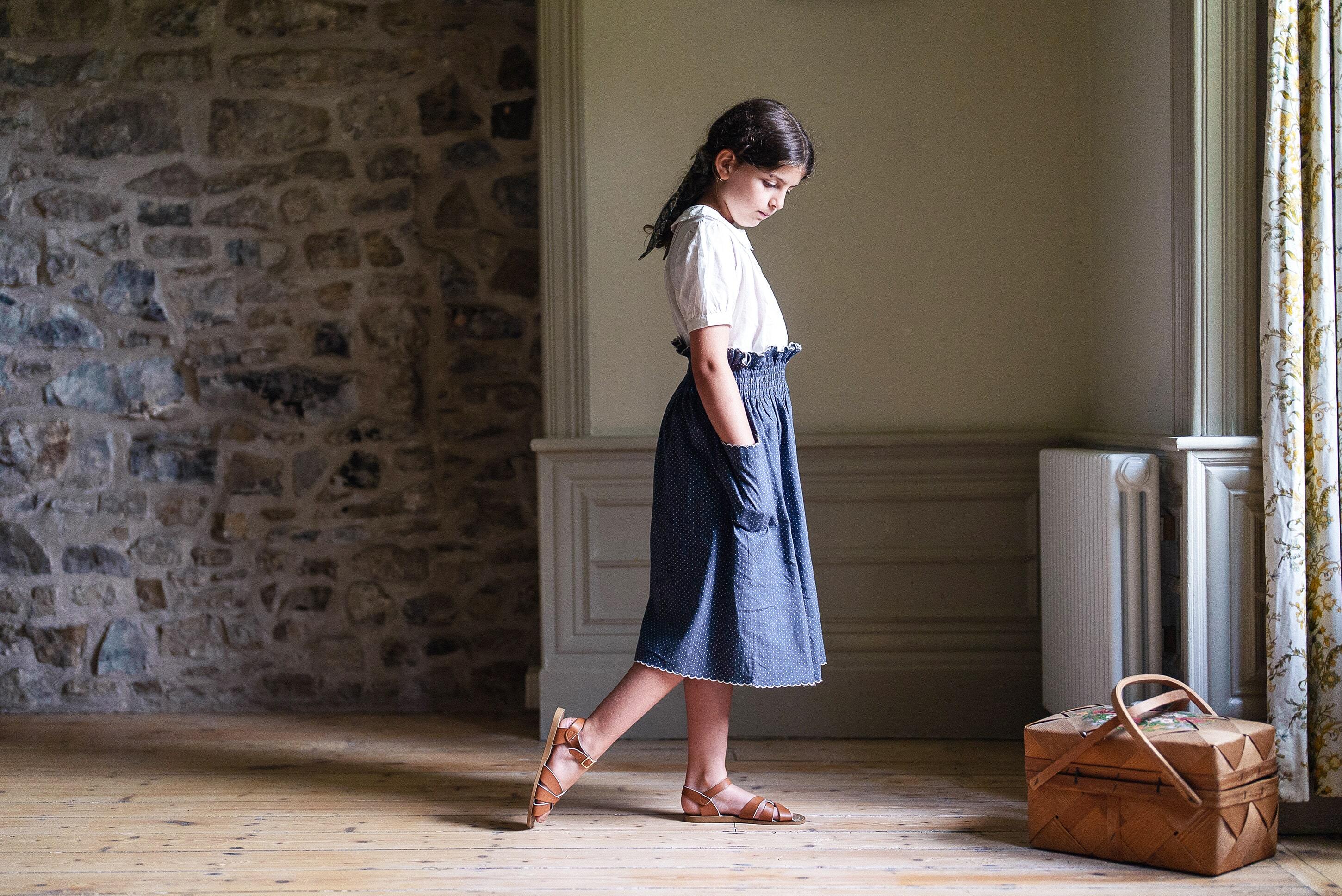 little cotton clothes Ruth Culottes Dainty Dot