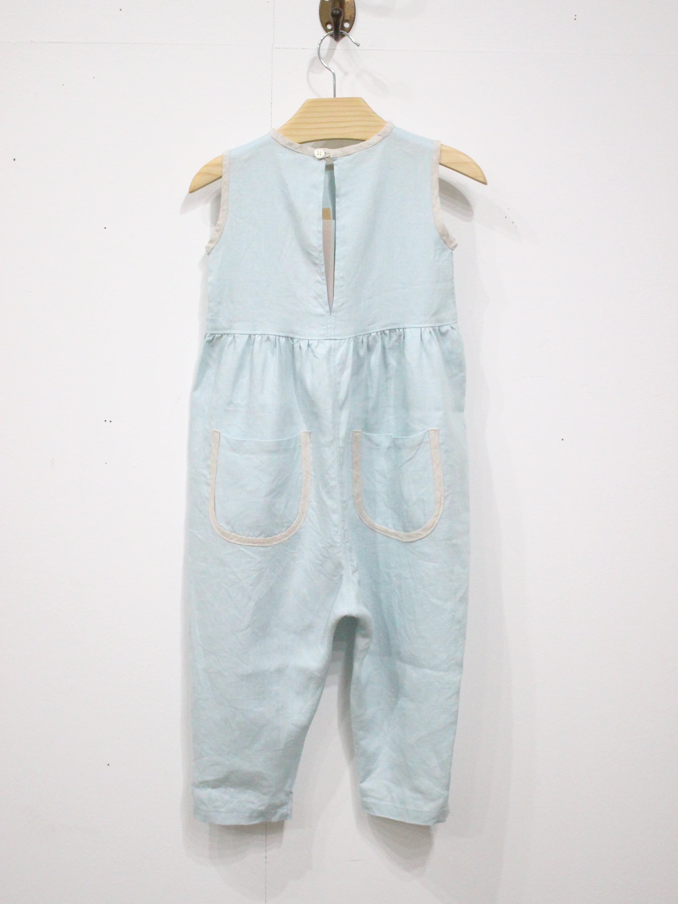 tiny tiny C Piping Jump suit クリームソーダ