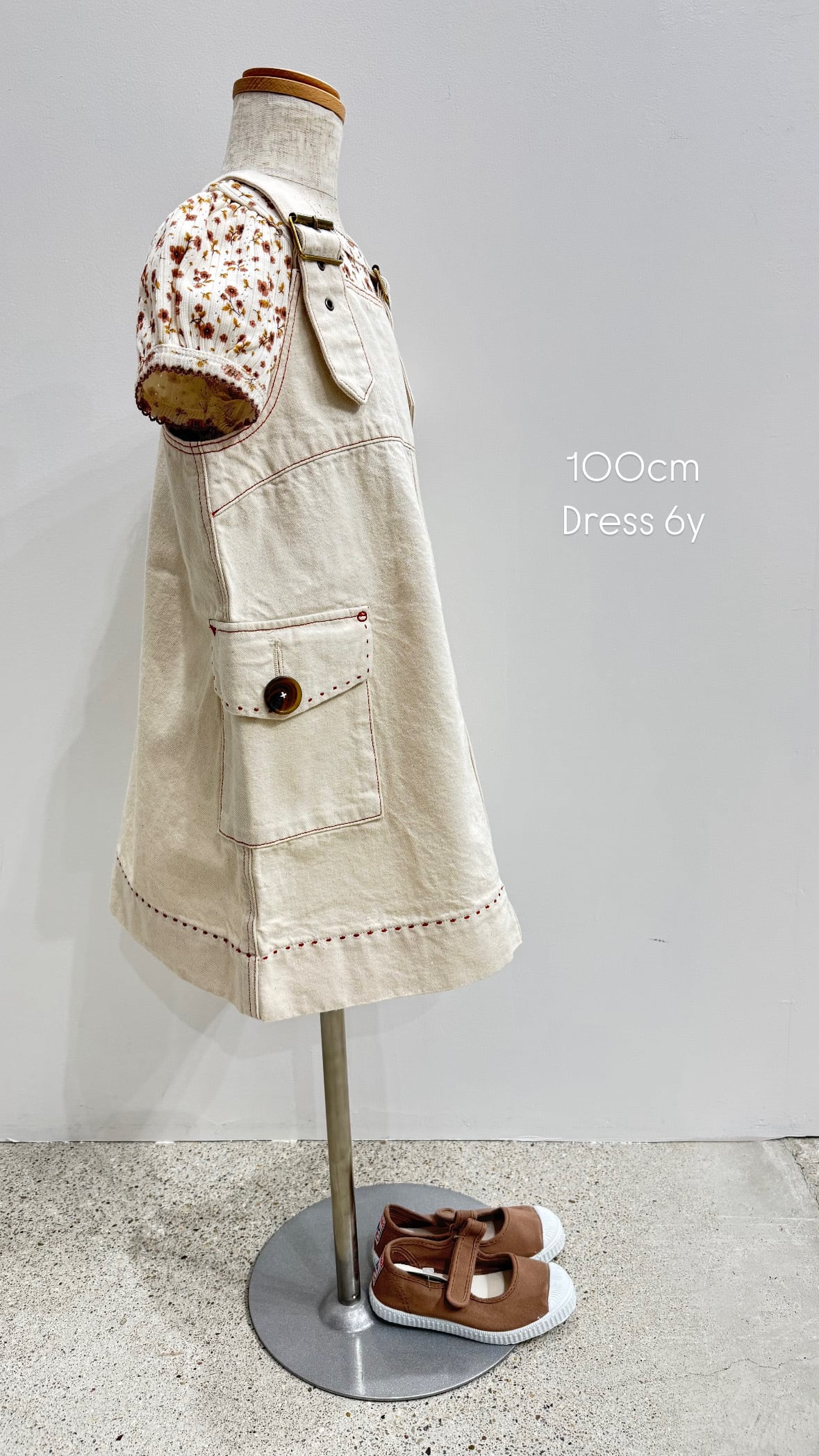 Misha & Puff Buckle Jumper Dress/ Gesso