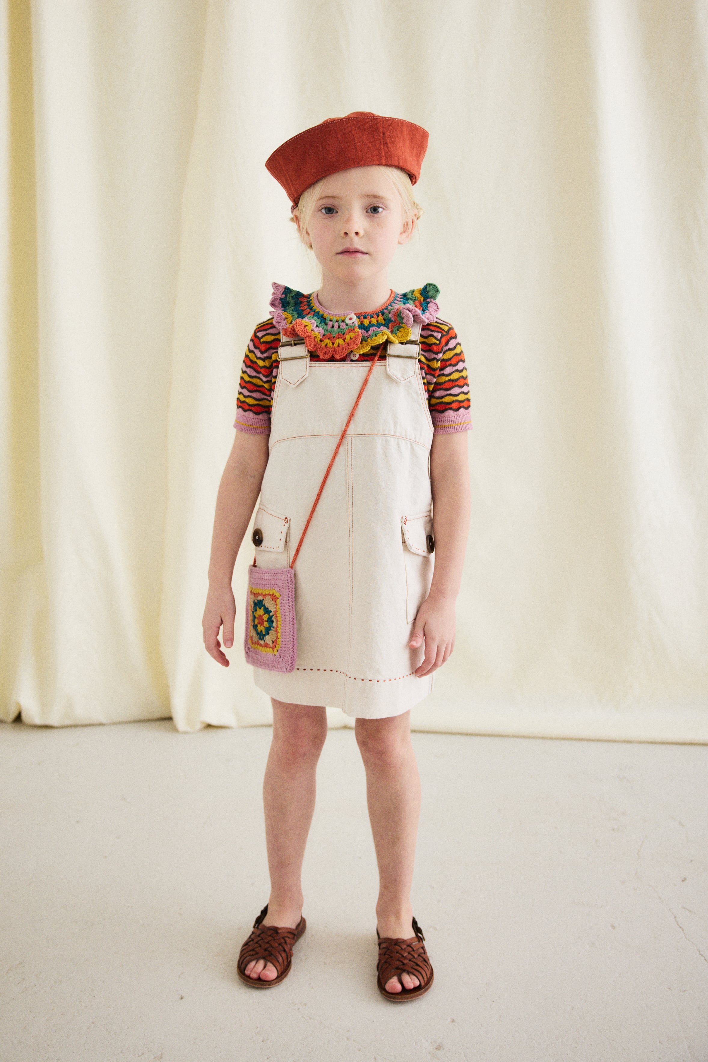 Misha & Puff Buckle Jumper Dress/ Gesso