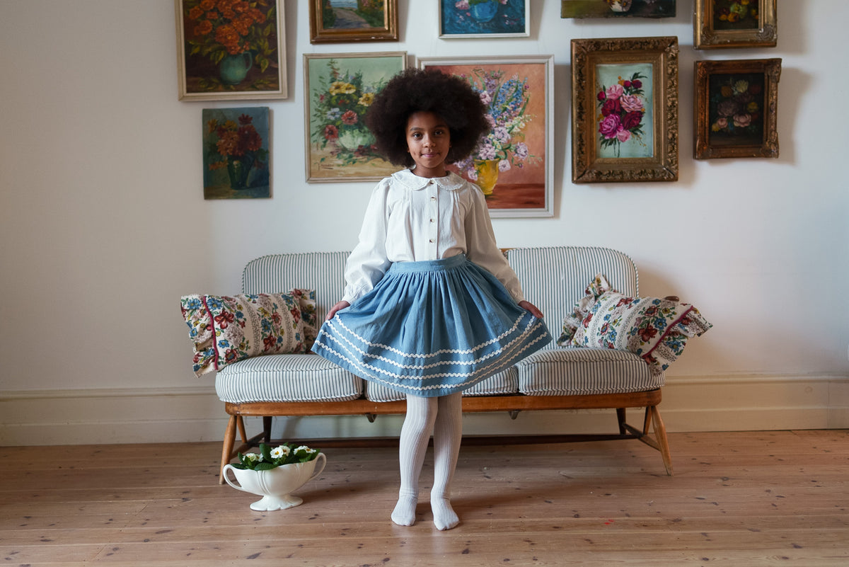 little cotton clothes  Ivy Blouse Off White