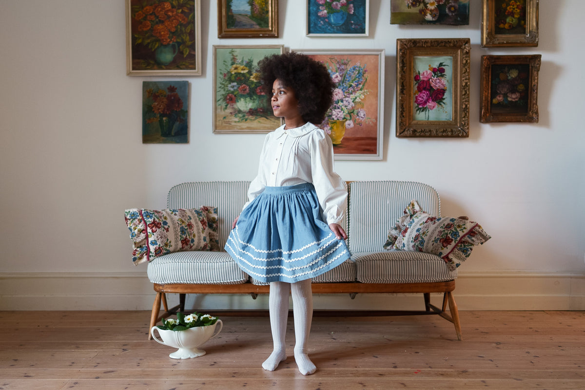 little cotton clothes  Ivy Blouse Off White
