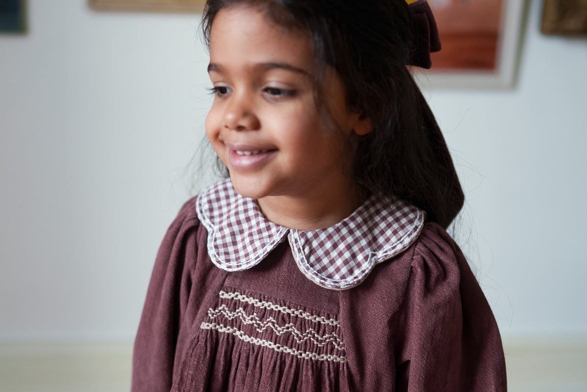 little cotton clothes  Velvet Ruby Dress in Sugarplum