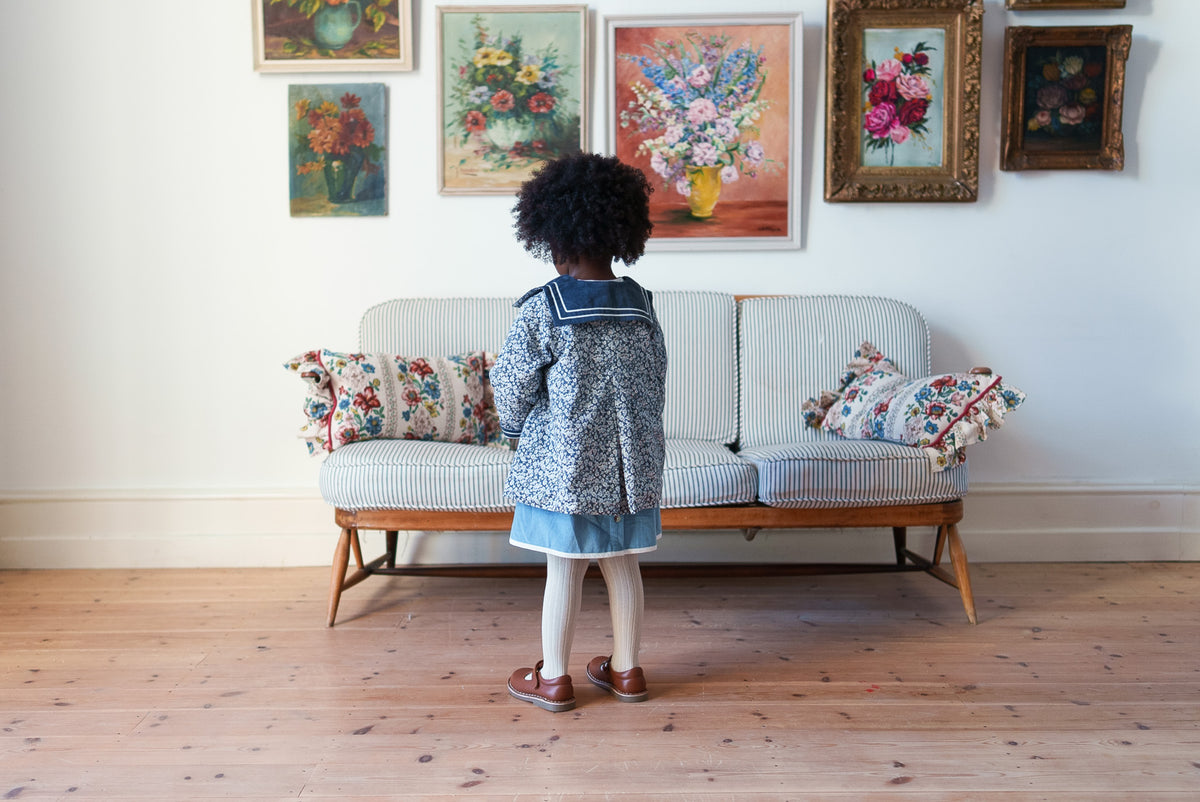 little cotton clothes  Sophie Coat Barley Floral
