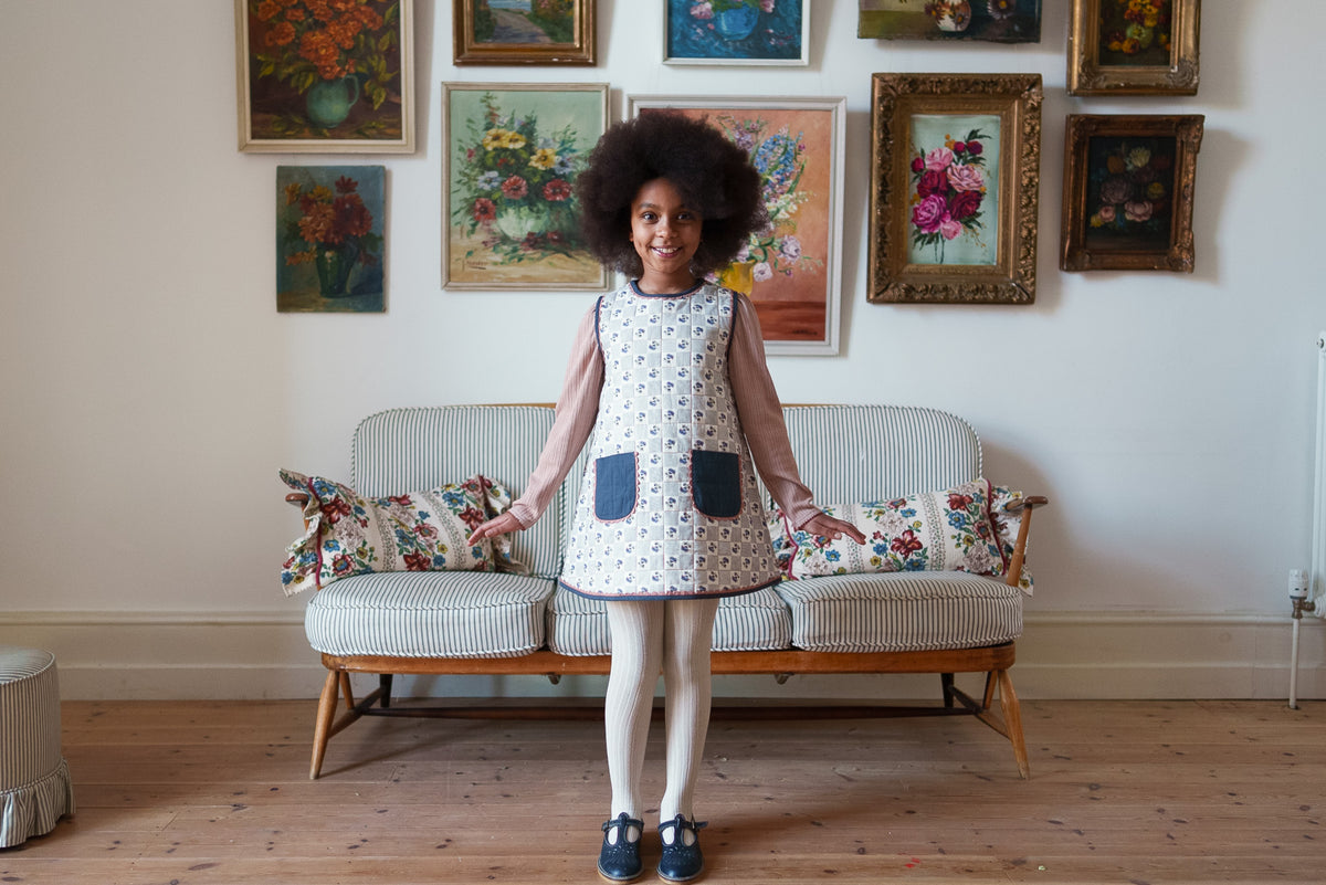 little cotton clothes  Quilted Hannah dress Papier Floral