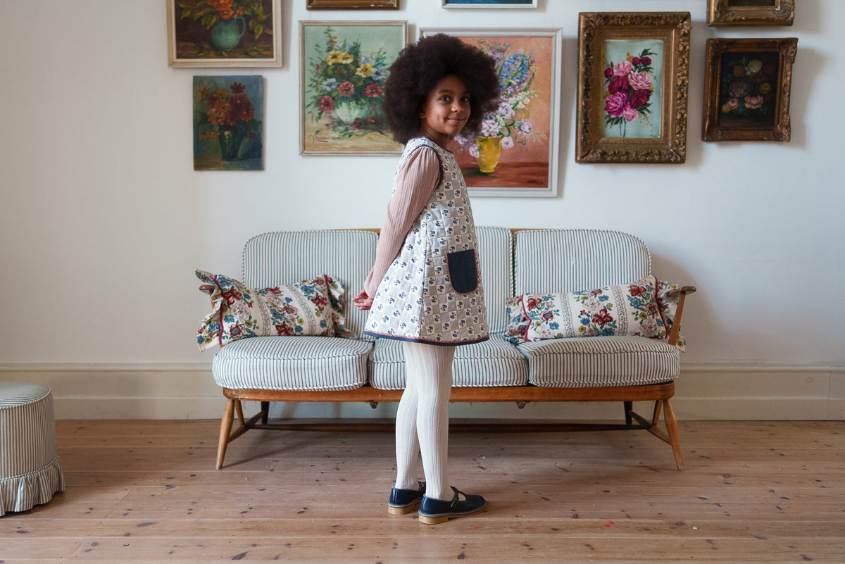 little cotton clothes  Quilted Hannah dress Papier Floral