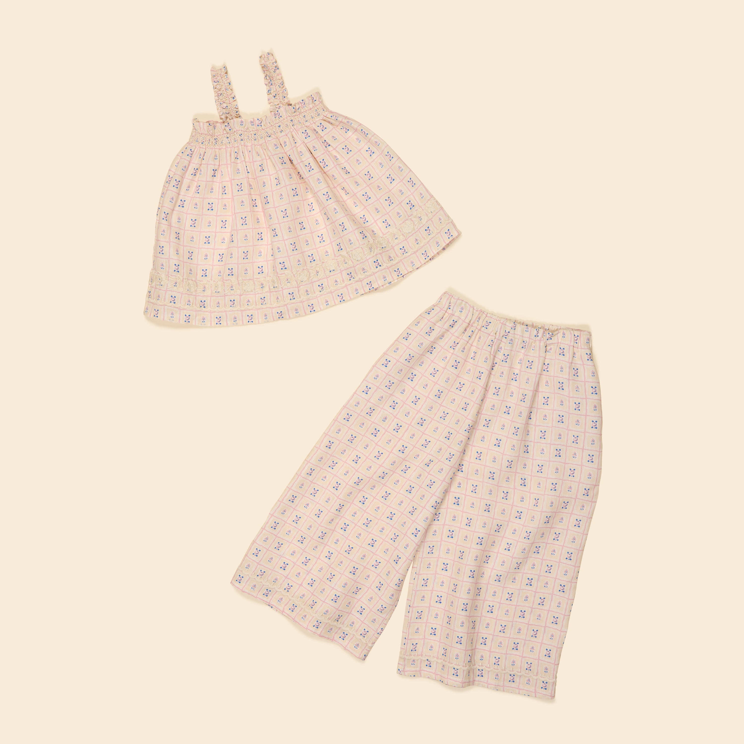 APOLINA ADINA TROUSER SET ROSEPANEL CREAM