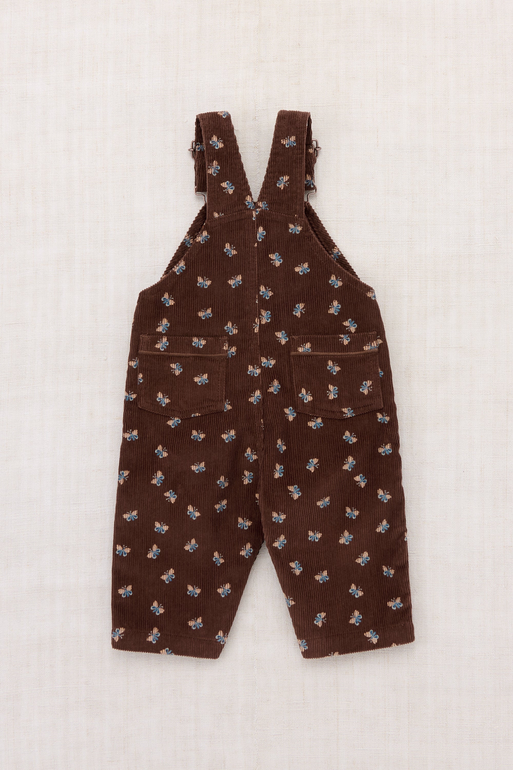 Misha & Puff   BABY CORDUROY CARPENTER OVERALLB DARK ROAST MARIPOSA   26FA Drop2