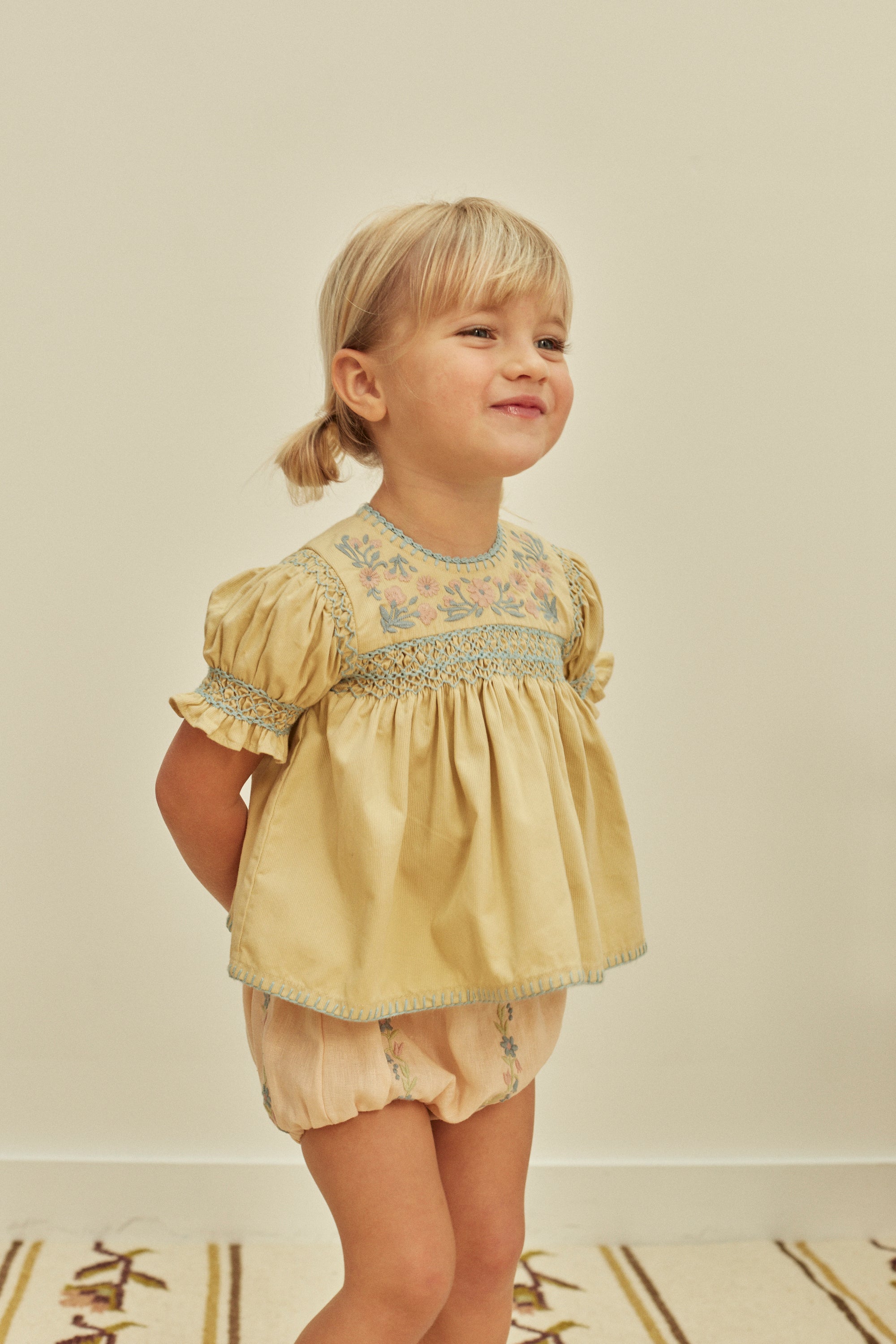 APOLINA  BABY DORA BLOUSE - CLOUD