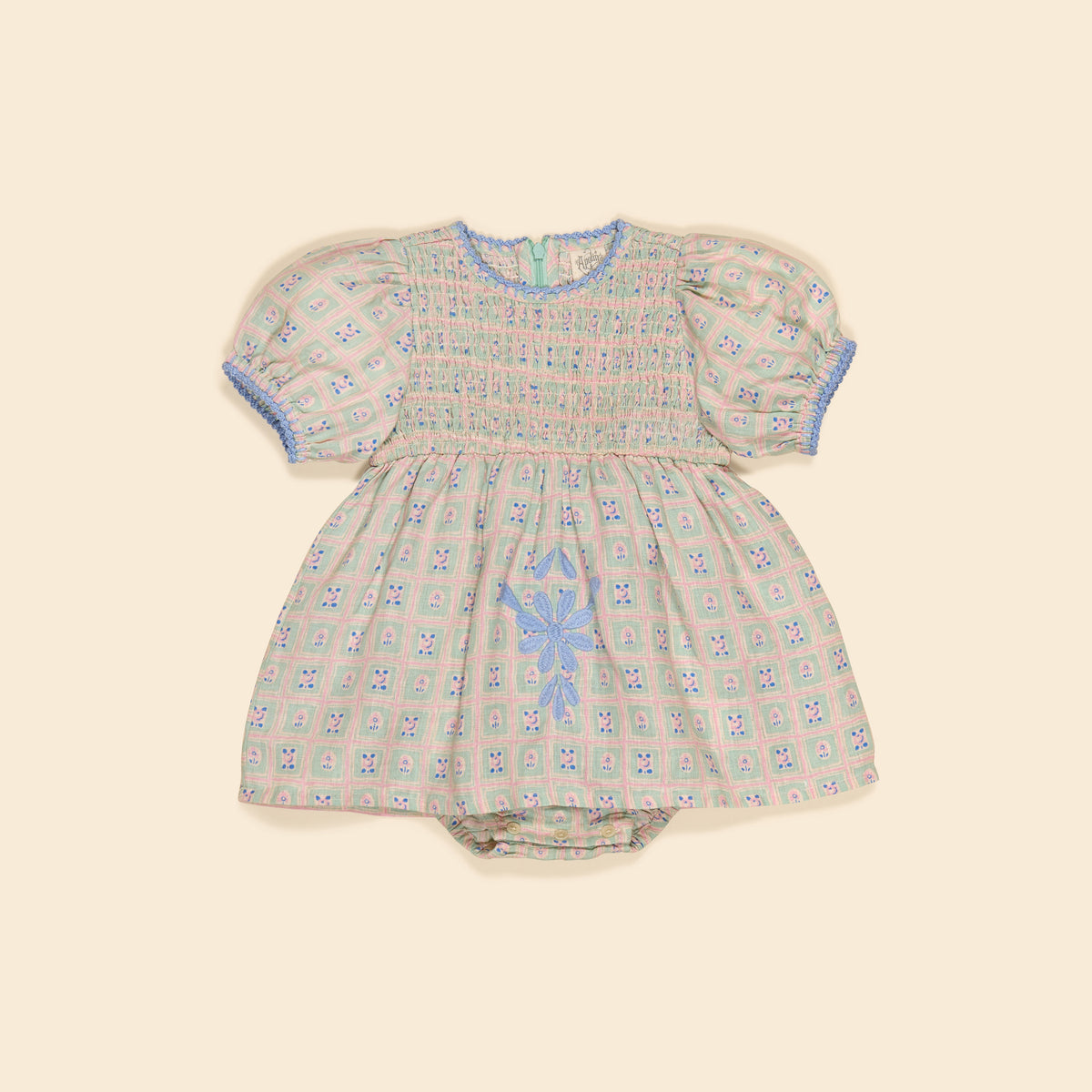 APOLINA BABY NOEMIE DRESS - ROSEPANEL MINT
