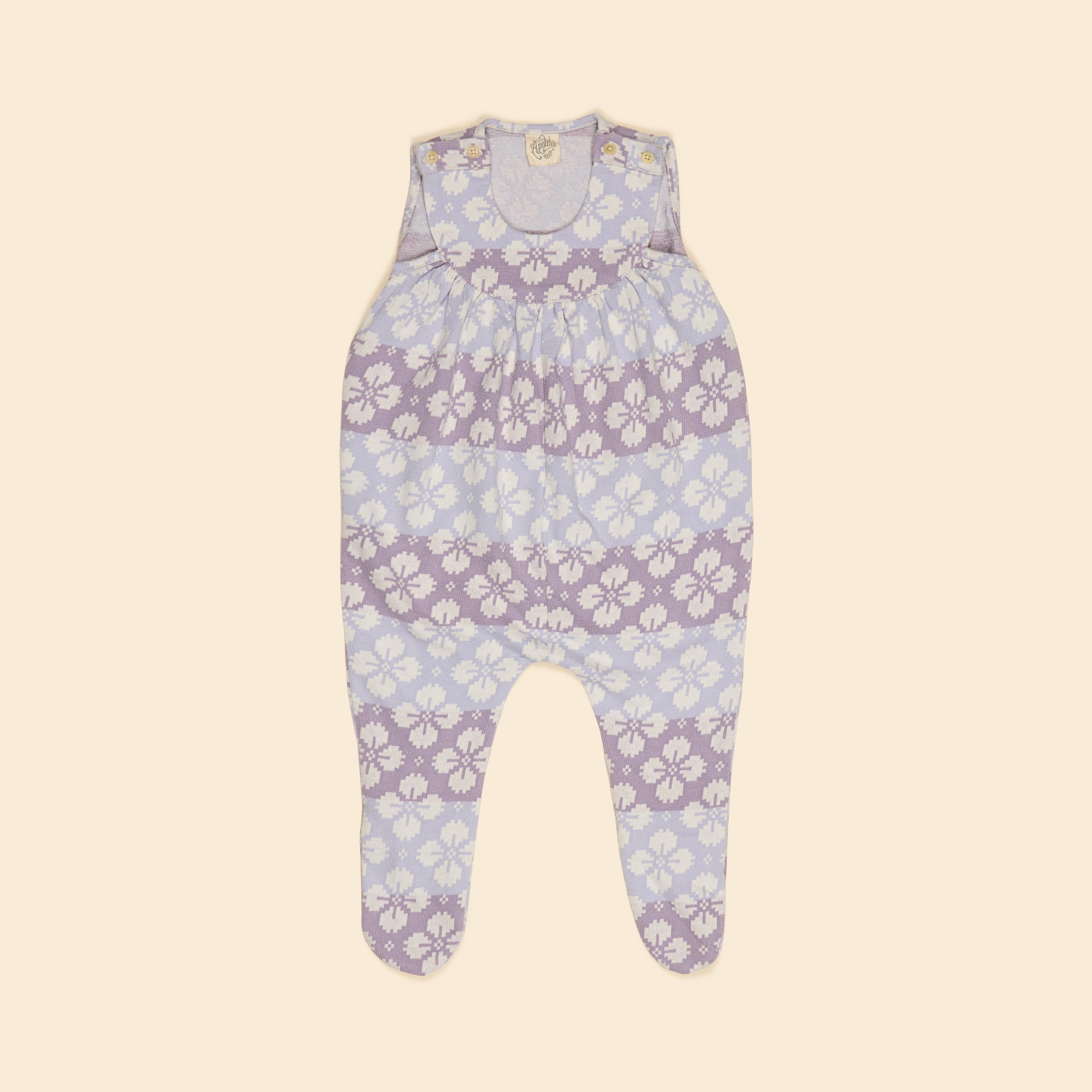 APOLINA BABY JERSEY HILDA OVERALL ROMPER - ICELANDIC POPPY