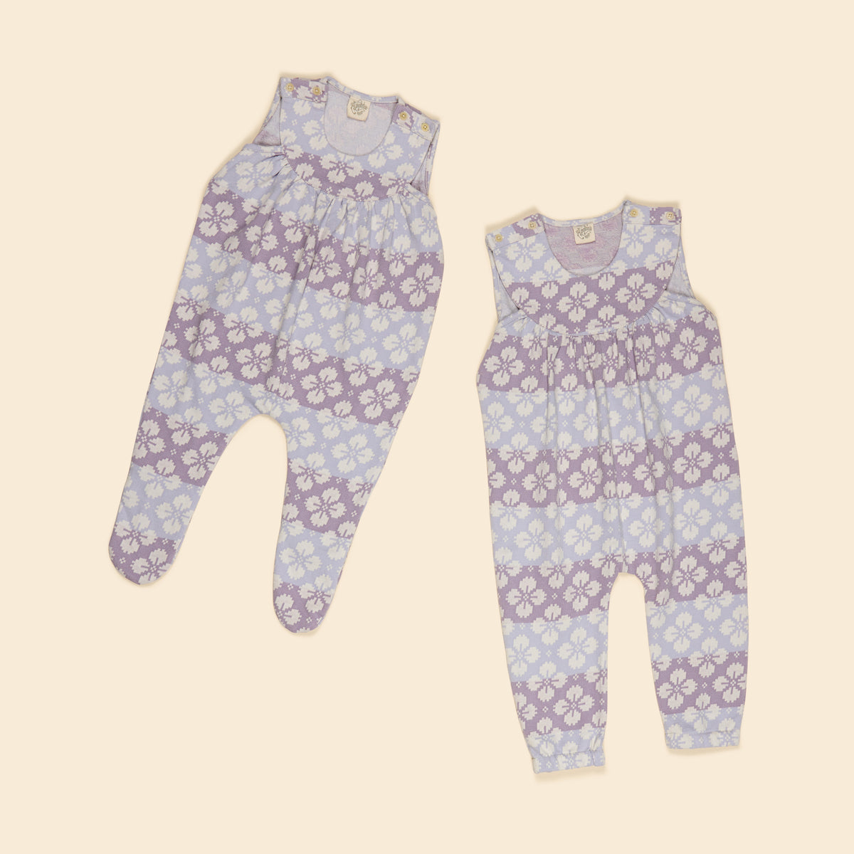 APOLINA  BABY JERSEY HILDA OVERALL ROMPER - ICELANDIC POPPY