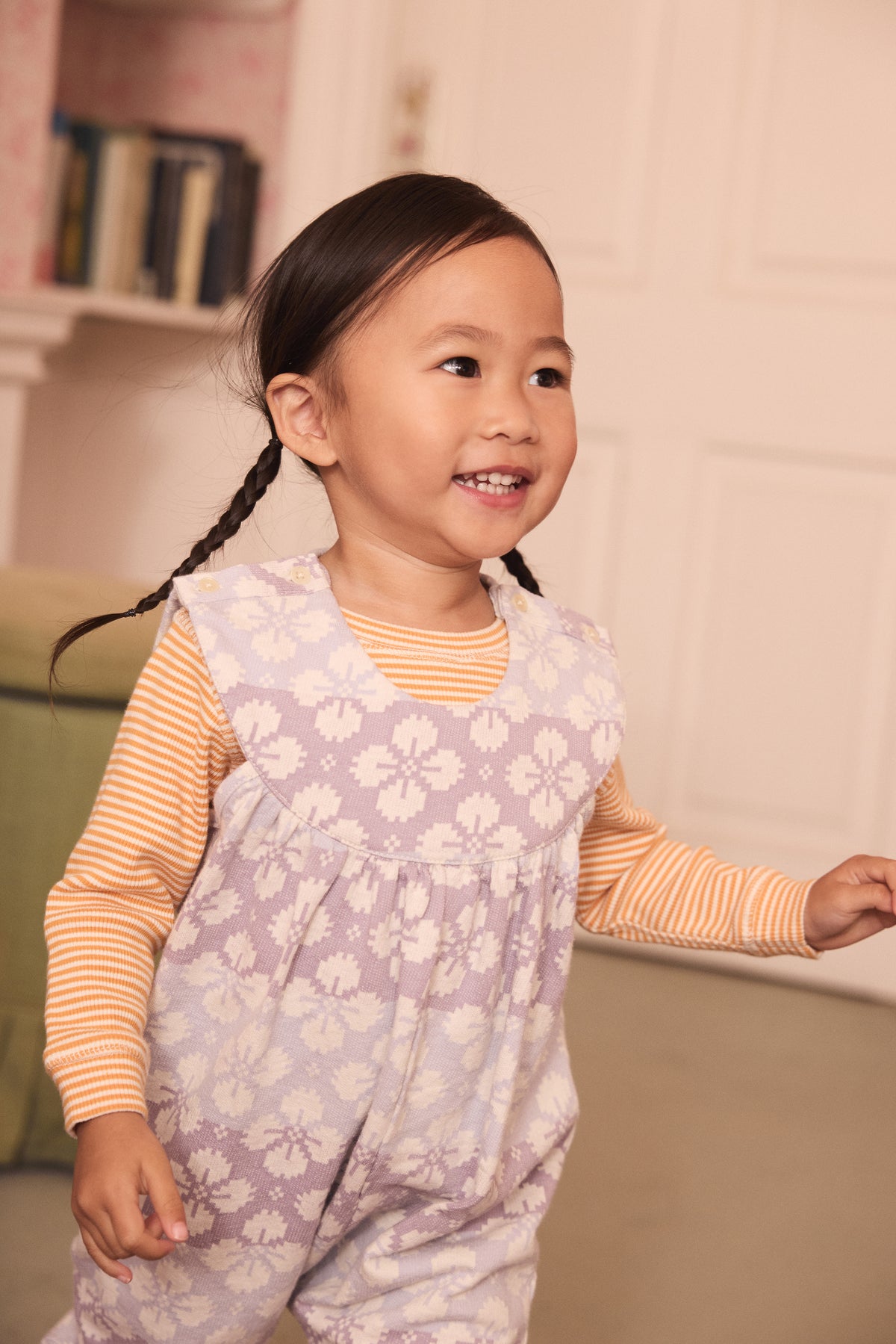 APOLINA  BABY JERSEY HILDA OVERALL ROMPER - ICELANDIC POPPY