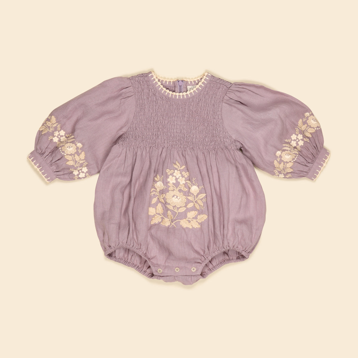APOLINA  BABY NOEMIE ROMPER - DUSKY LAVENDER