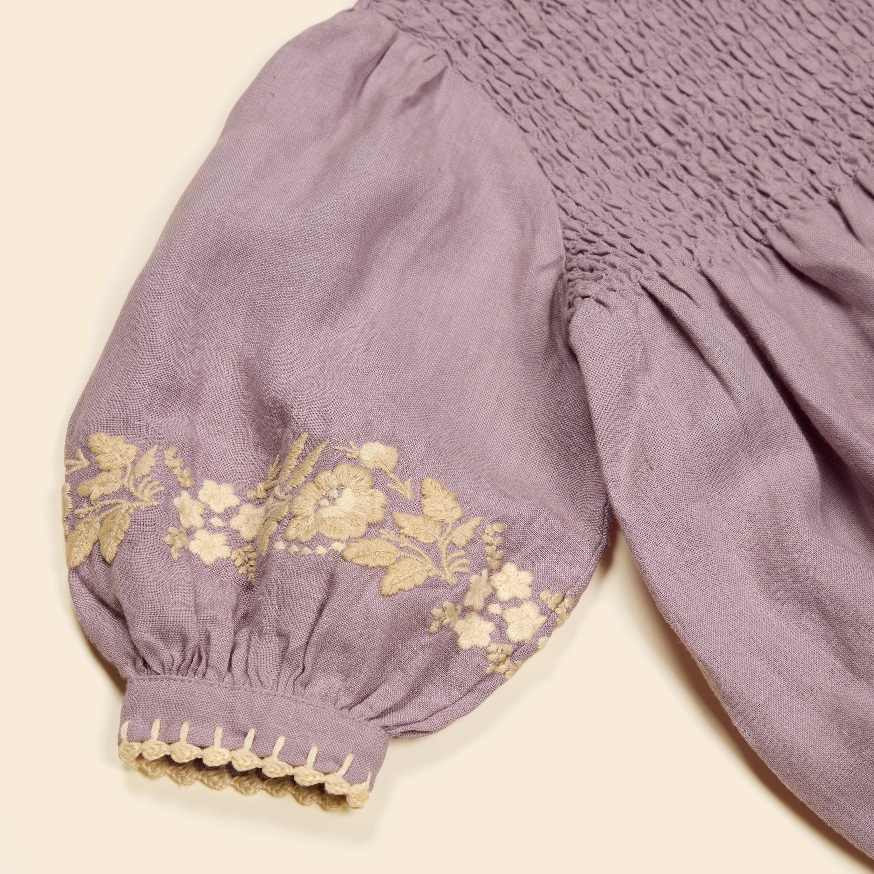 APOLINA BABY NOEMIE ROMPER - DUSKY LAVENDER
