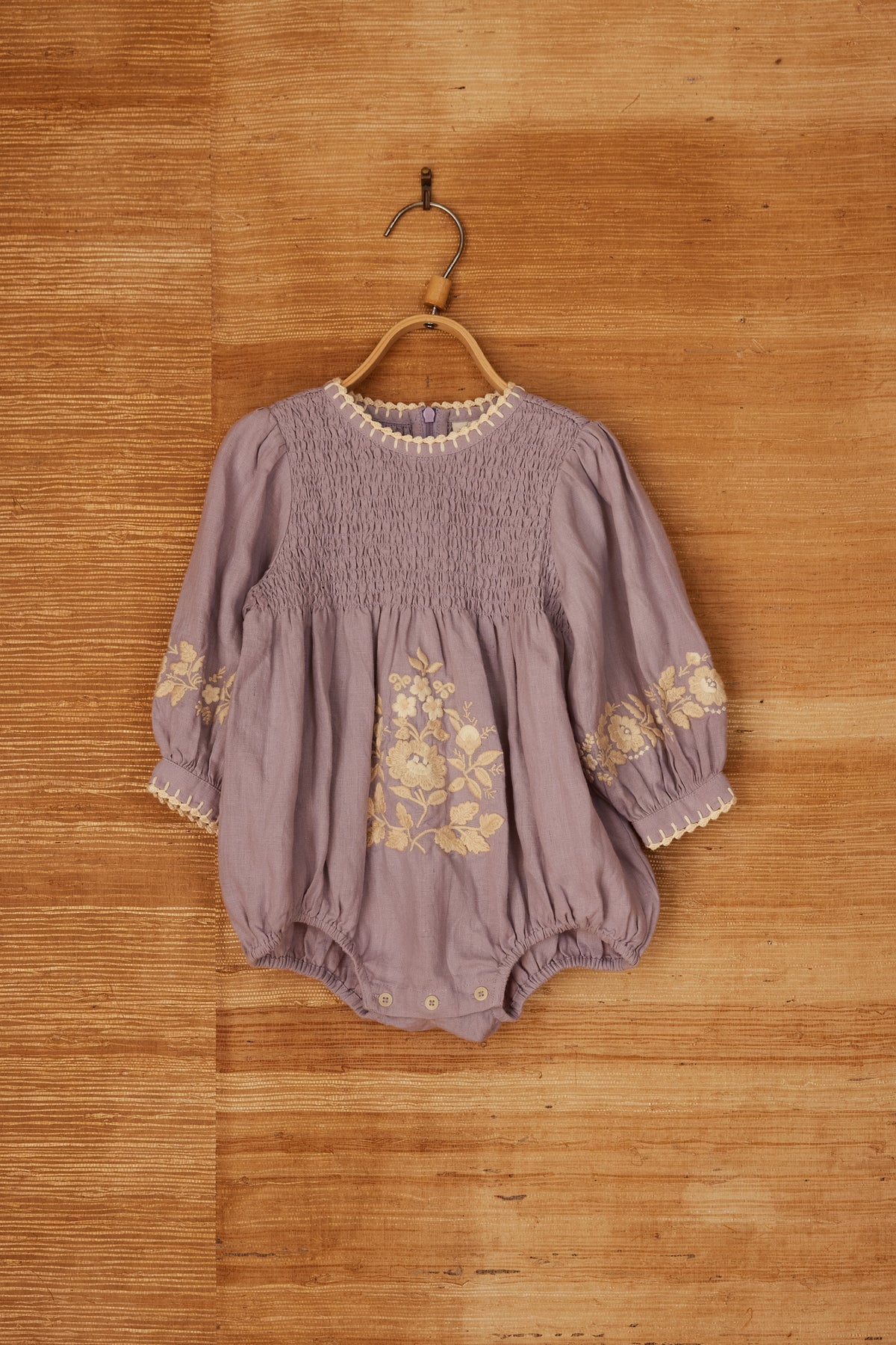 APOLINA  BABY NOEMIE ROMPER - DUSKY LAVENDER