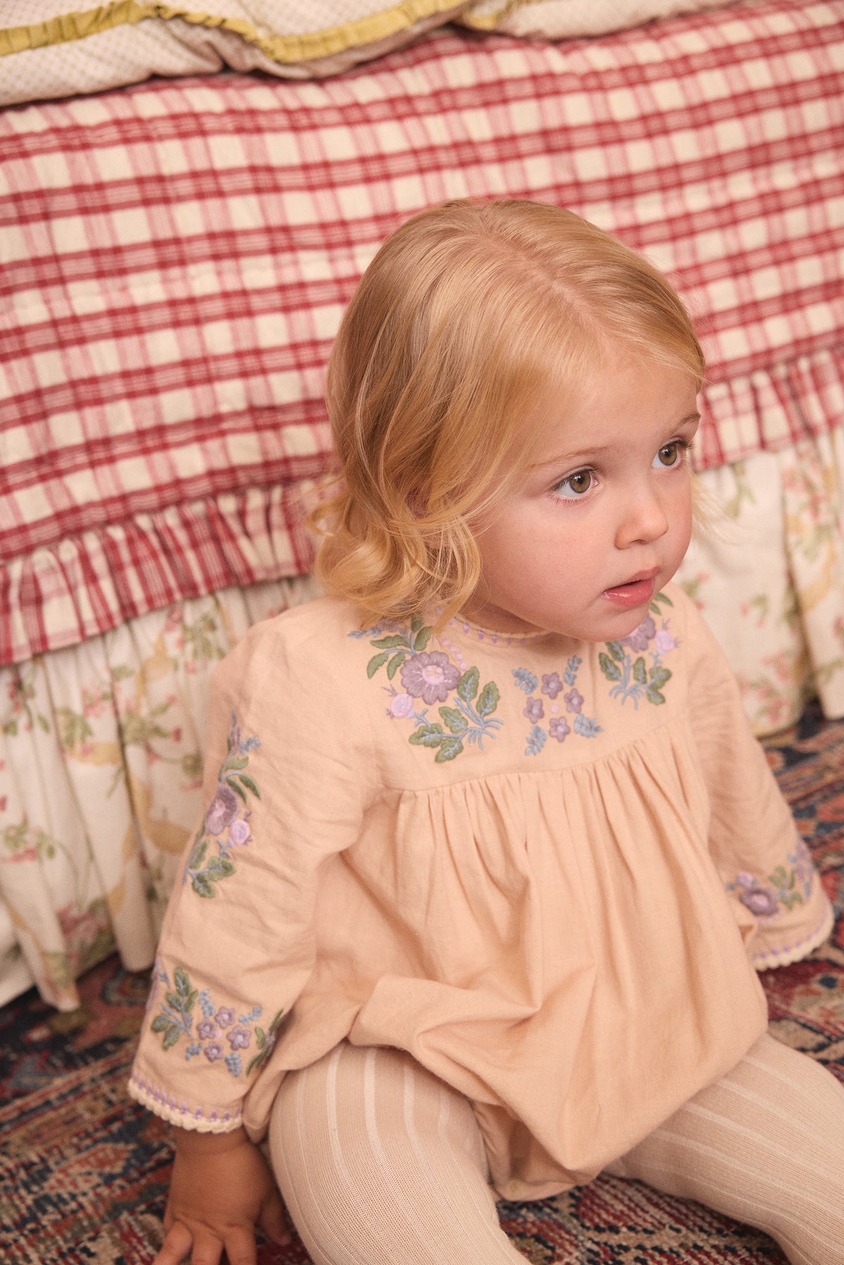 APOLINA  BABY STEVIE LS ROMPER - DRIED ROSE
