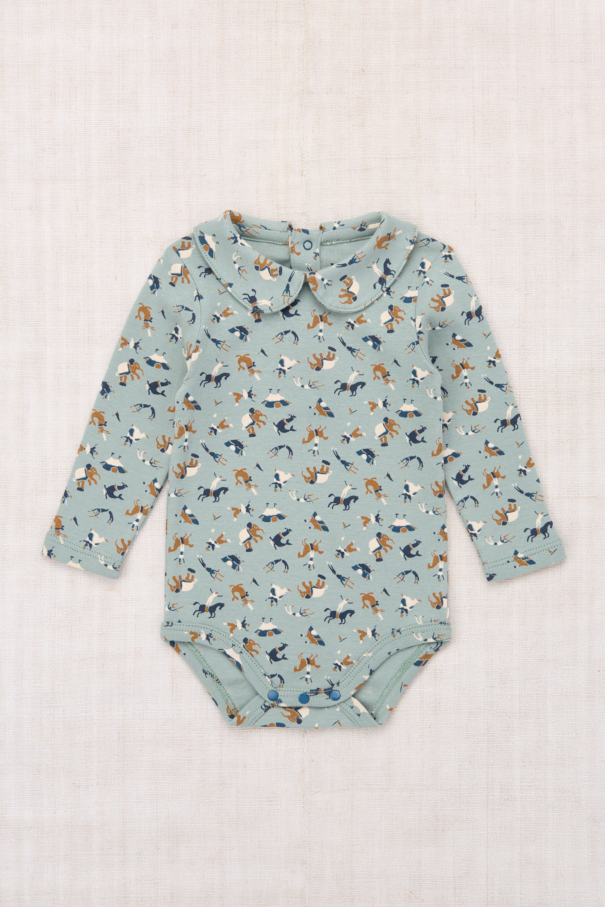 Misha & Puff   BABY PETIT COLLAR ONESIE (ONSEN CIRCUS)   26aw Drop1