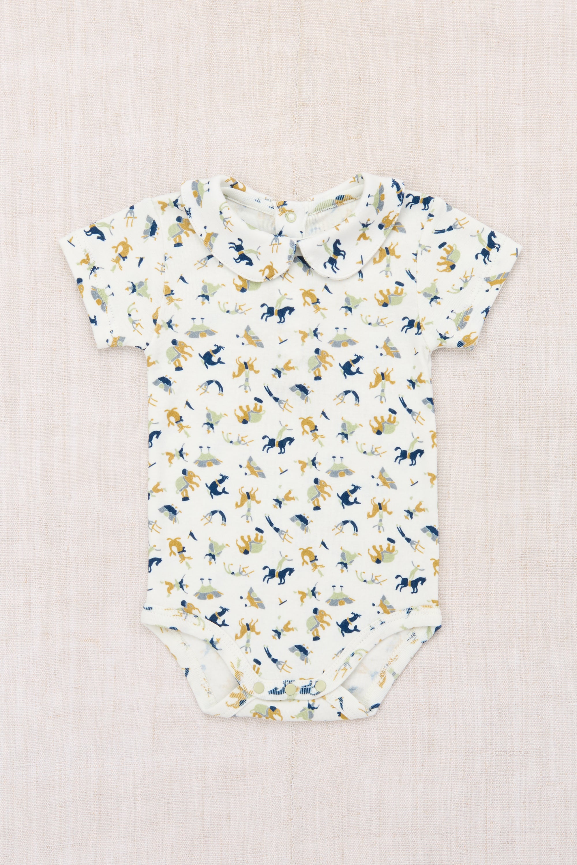 Misha & Puff　BABY PETIT COLLAR ONESIE  MARZIPAN CIRCUS  26ss Drop1