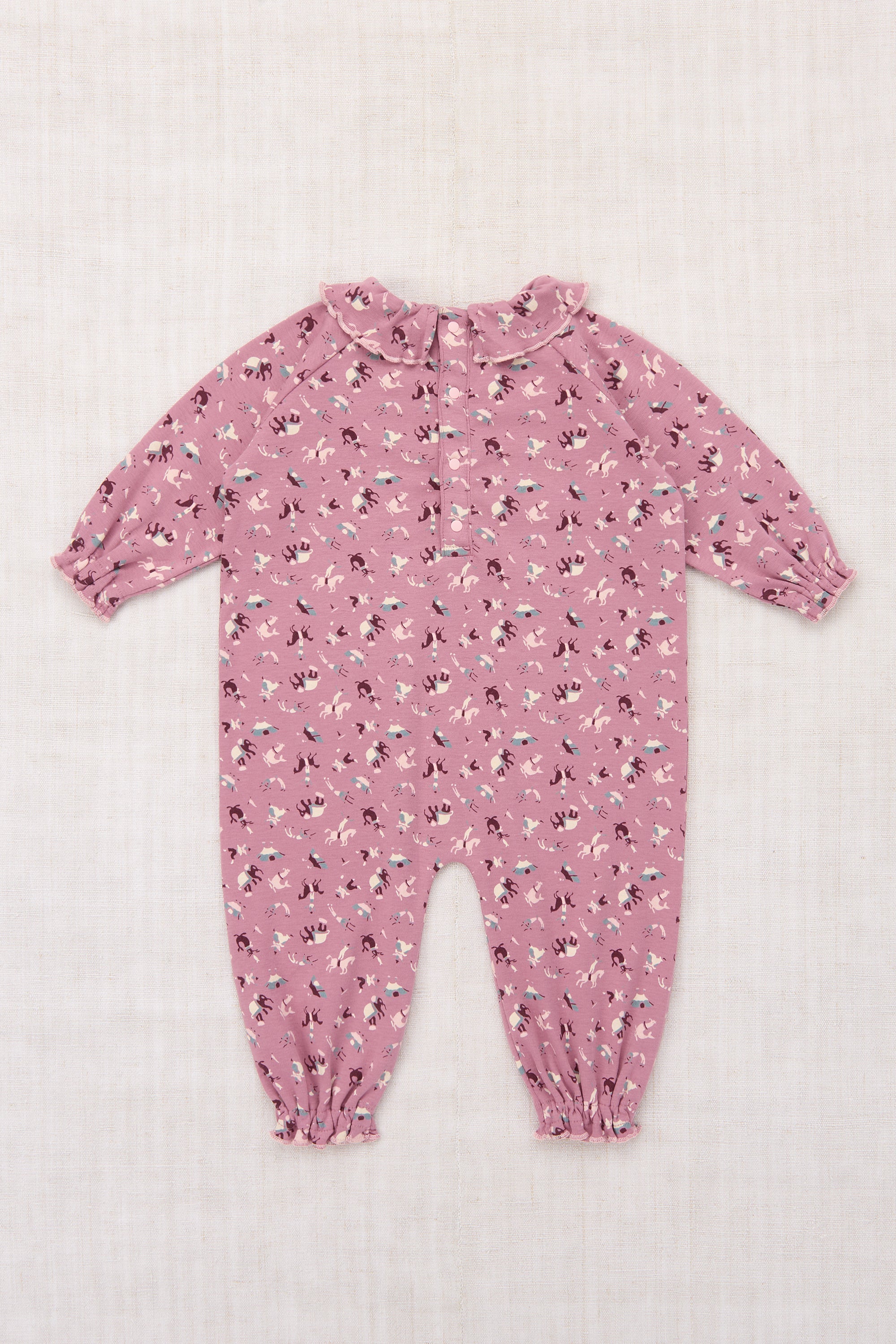 Misha & Puff BABY PIERROT ONESIE (ANTIQUE ROSE CIRCUS) 26aw Drop1