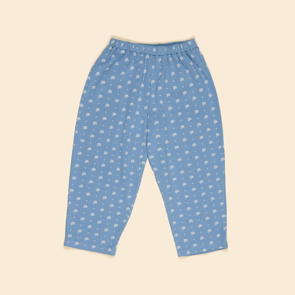 APOLINA  CARA CURVE JERSEY TROUSER -  MOUNTAIN CALICO BLUE