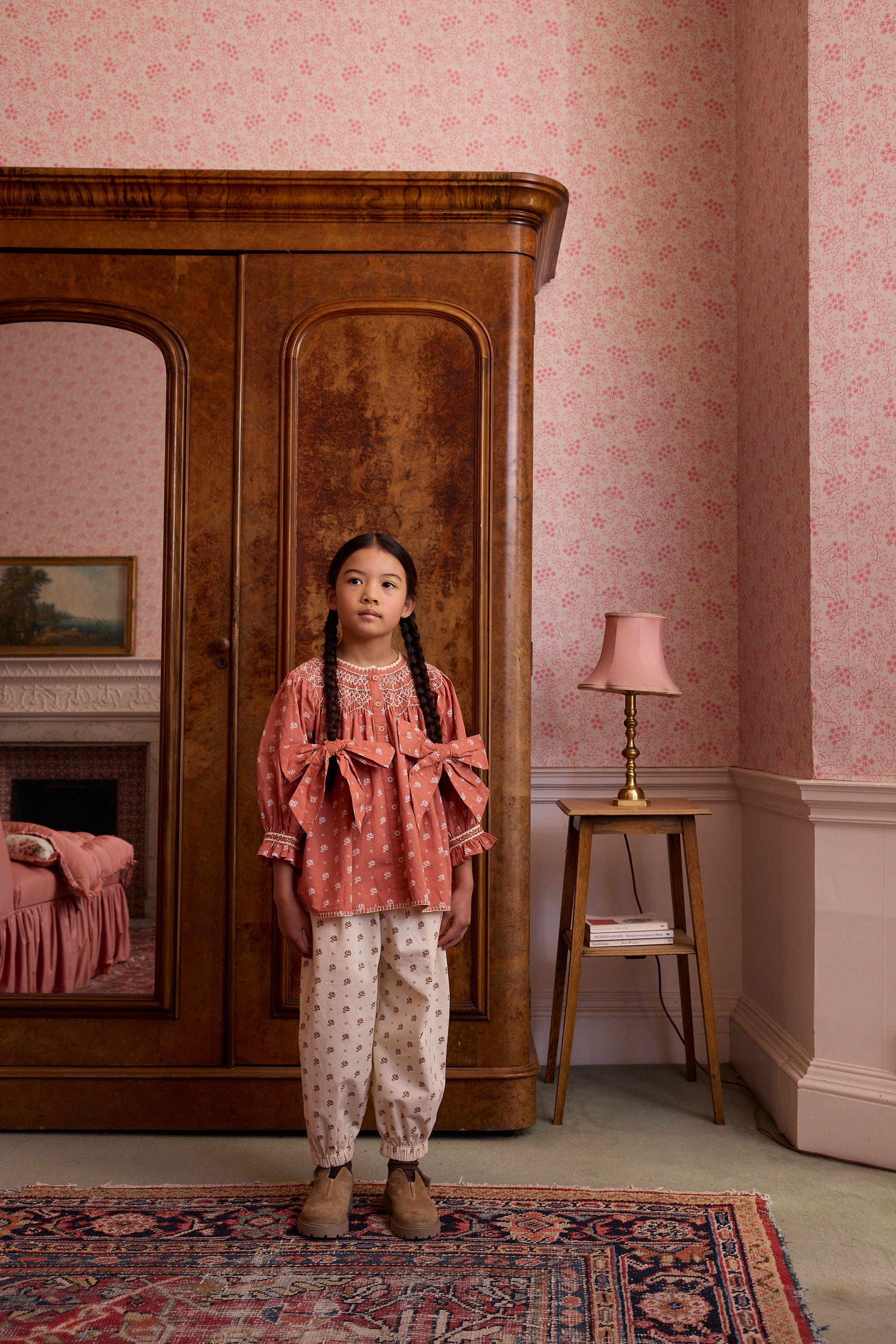 apolina 3-5y チュニック　ブラウン APOLINA CARINA SMOCK TUNIC - MOUNTAIN CALICO JAM
