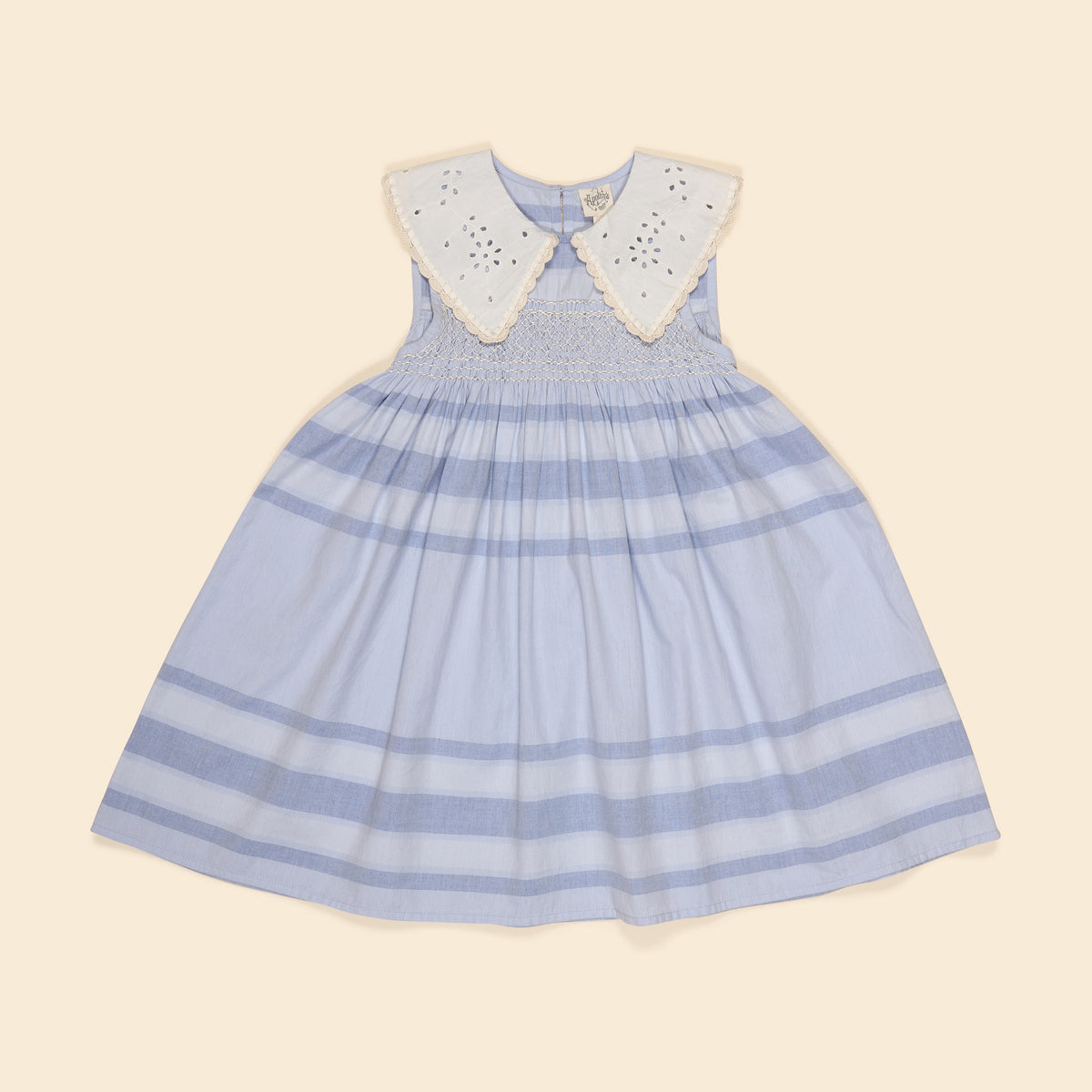 APOLINA CORNELIA S/L SMOCK DRESS - SUMMERHOUSE STRIPE