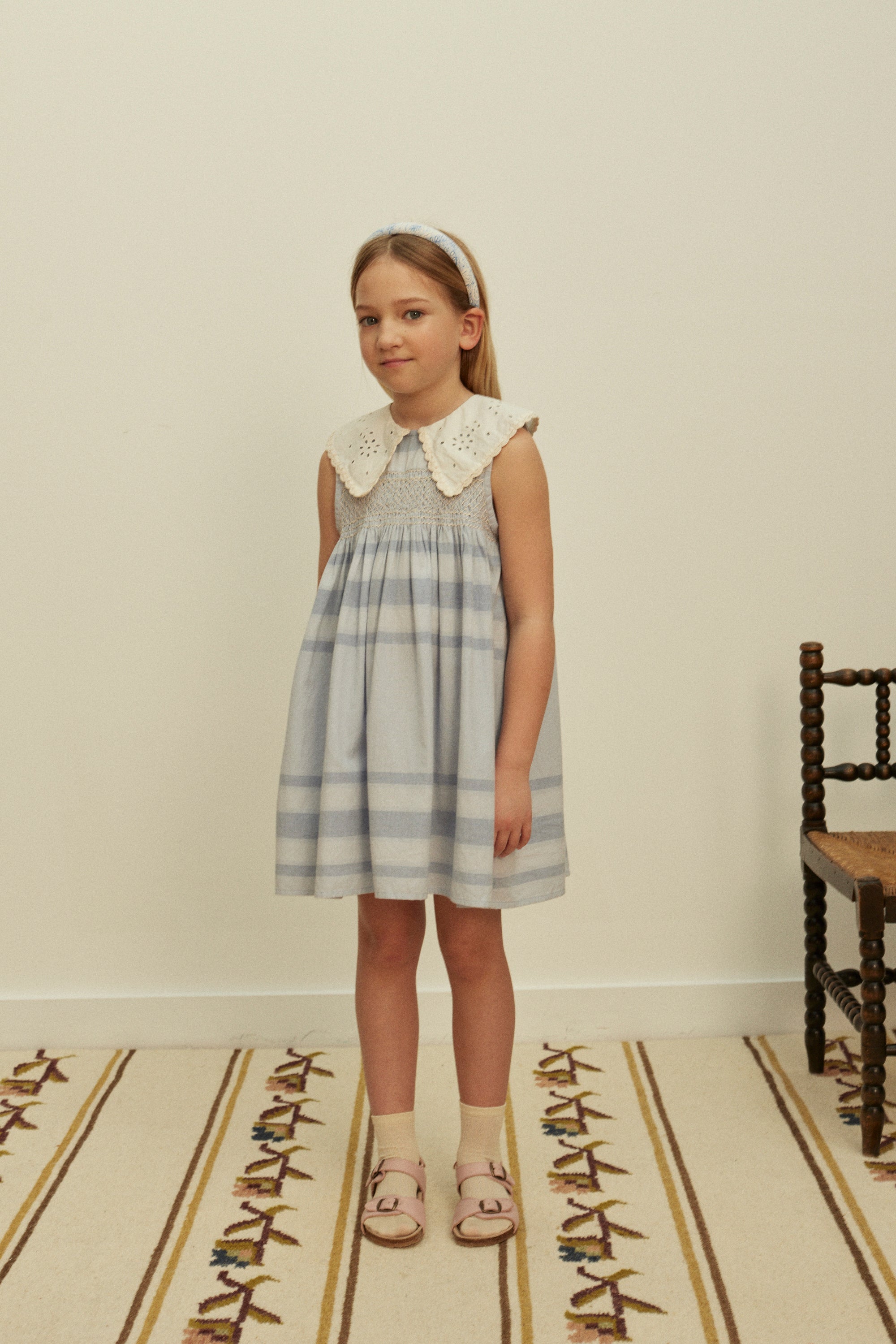 APOLINA  CORNELIA S/L SMOCK DRESS - SUMMERHOUSE STRIPE