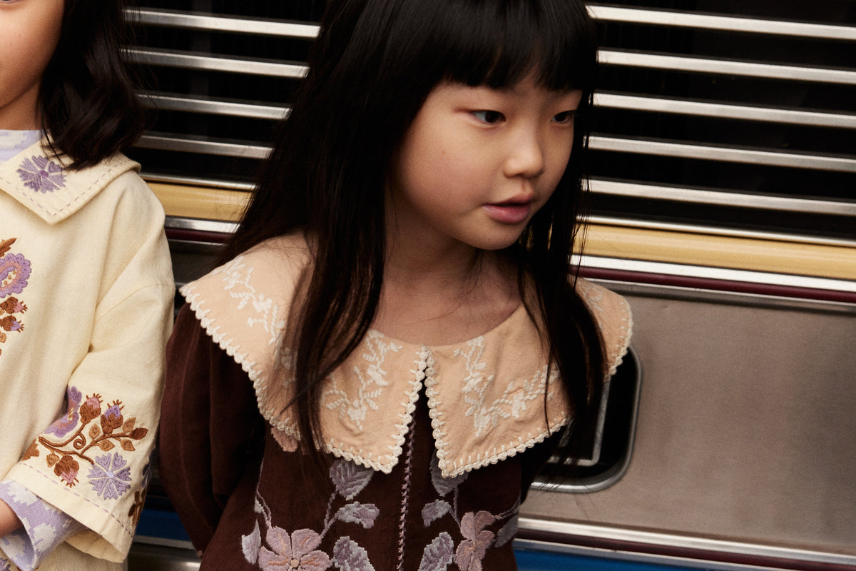 APOLINA  DARIA BLOUSE - DARK CHOCOLATE