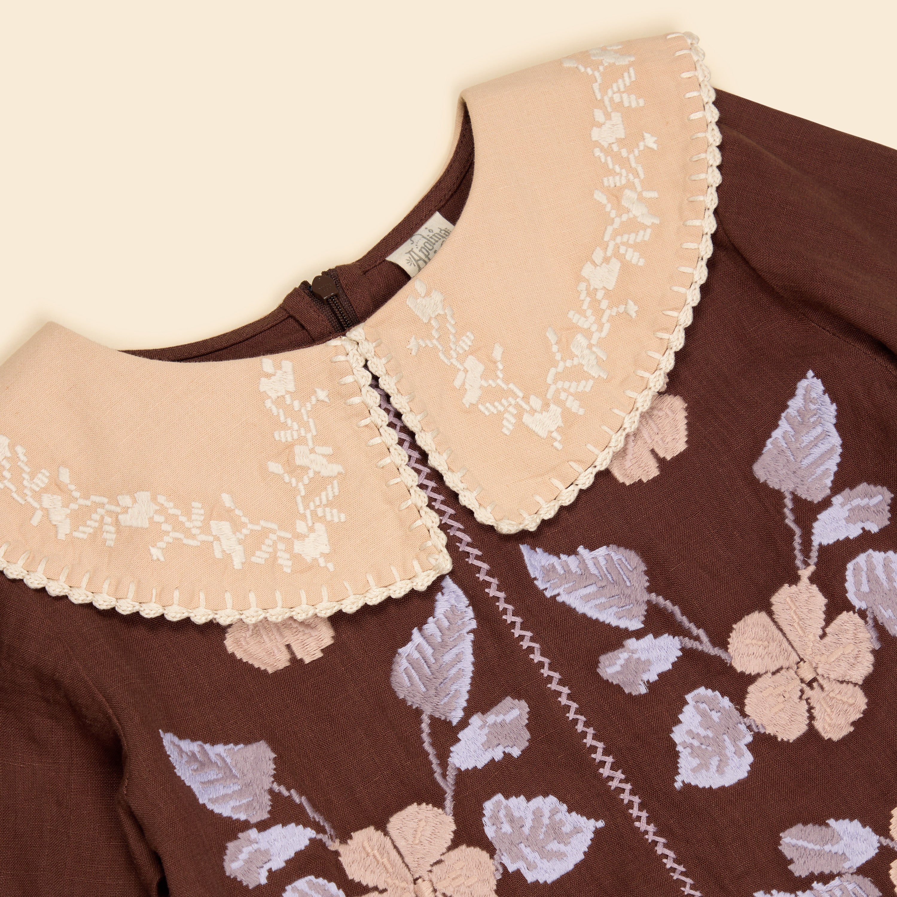 APOLINA DARIA BLOUSE - DARK CHOCOLATE