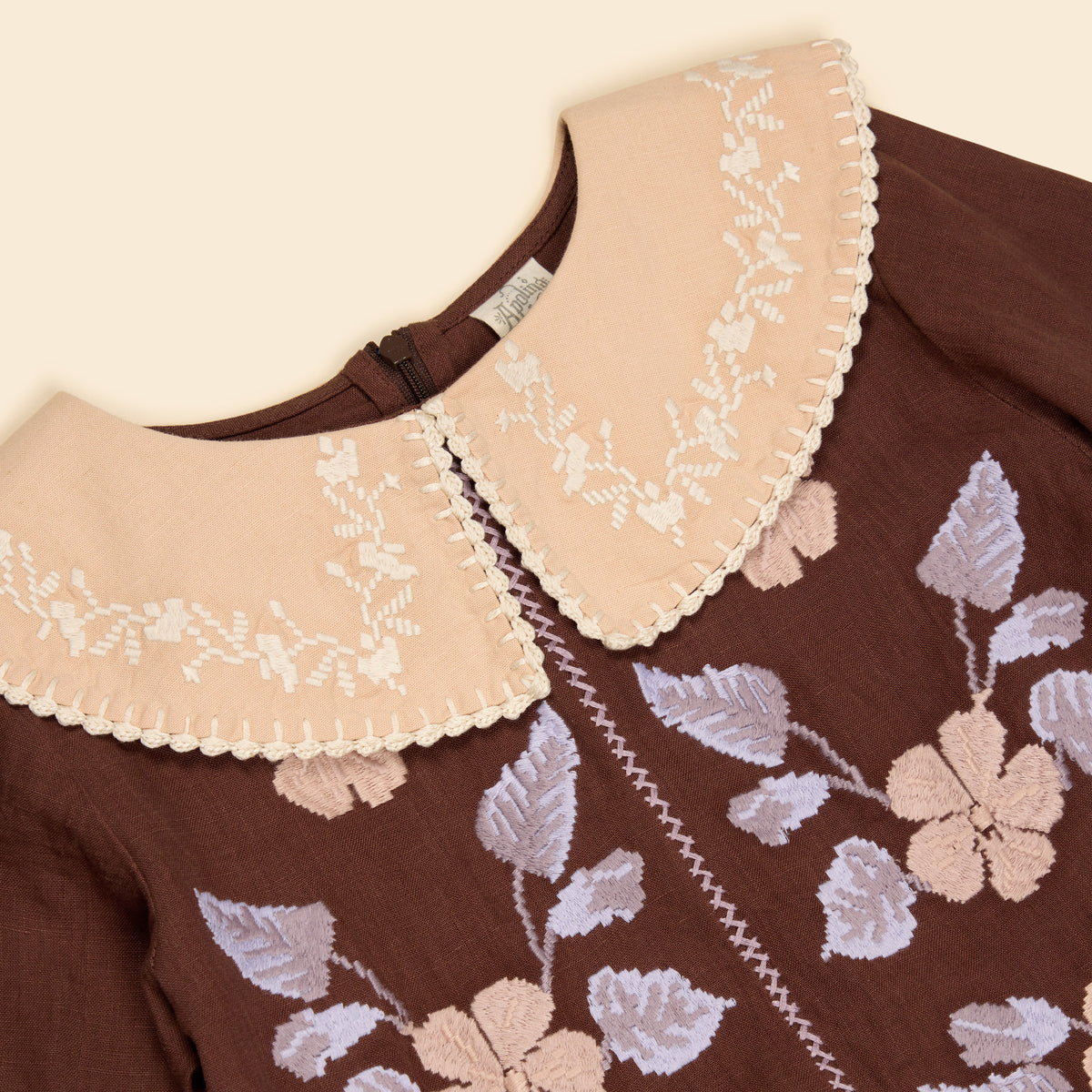 APOLINA  DARIA BLOUSE - DARK CHOCOLATE
