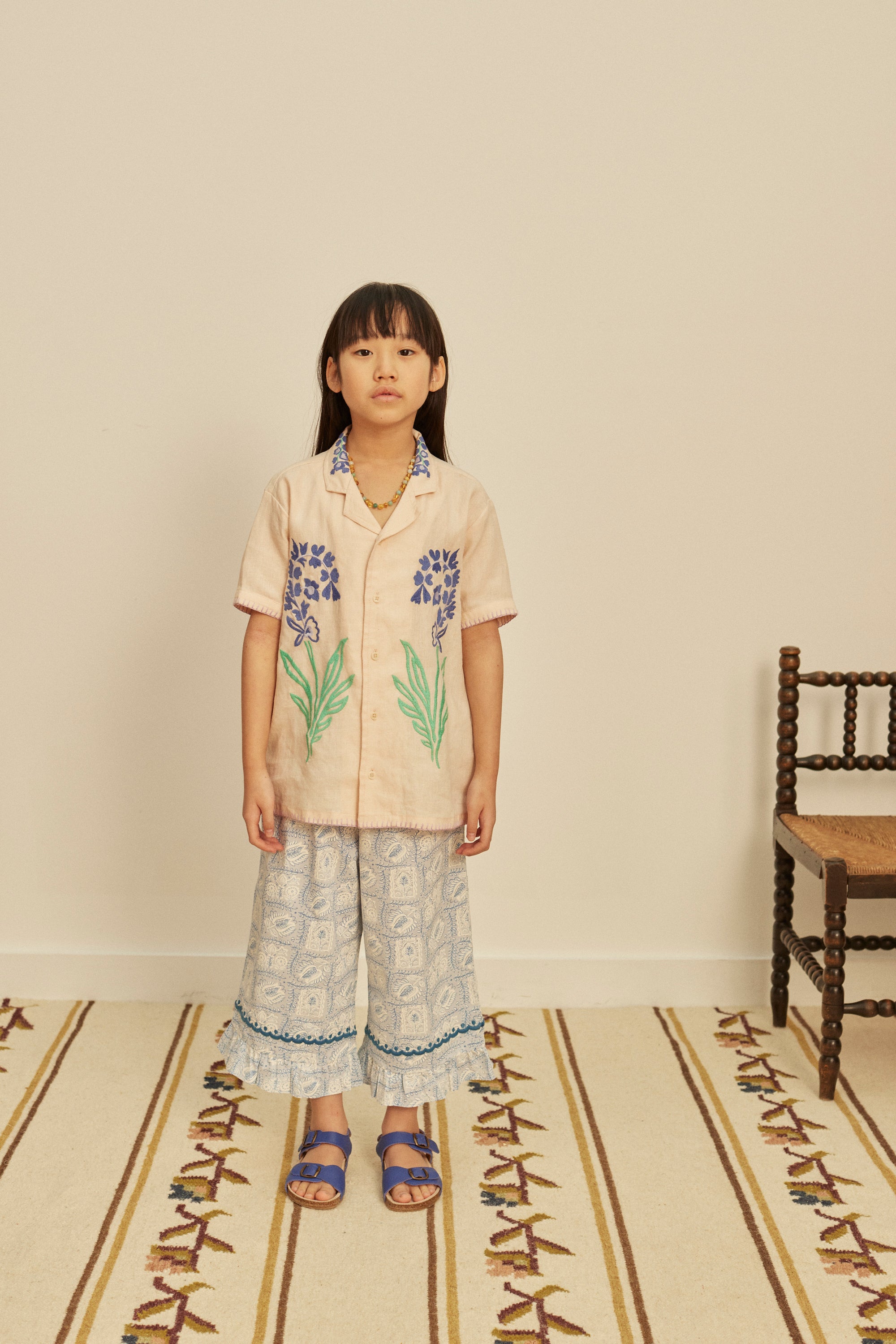 APOLINA  DONNY EMBROIDERED SHIRT - BLUSH