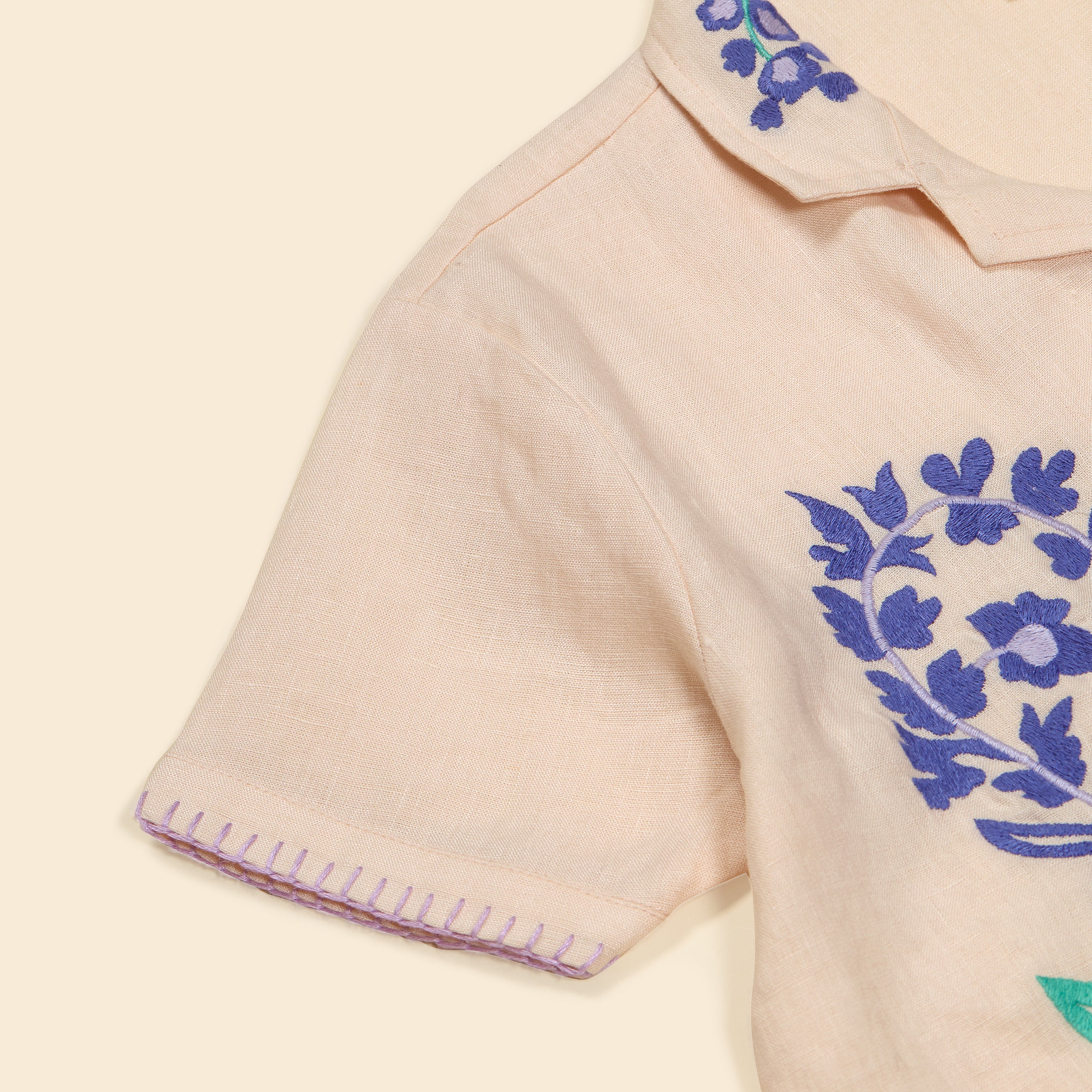 apolina 刺繍Tシャツ APOLINA DONNY EMBROIDERED SHIRT - BLUSH