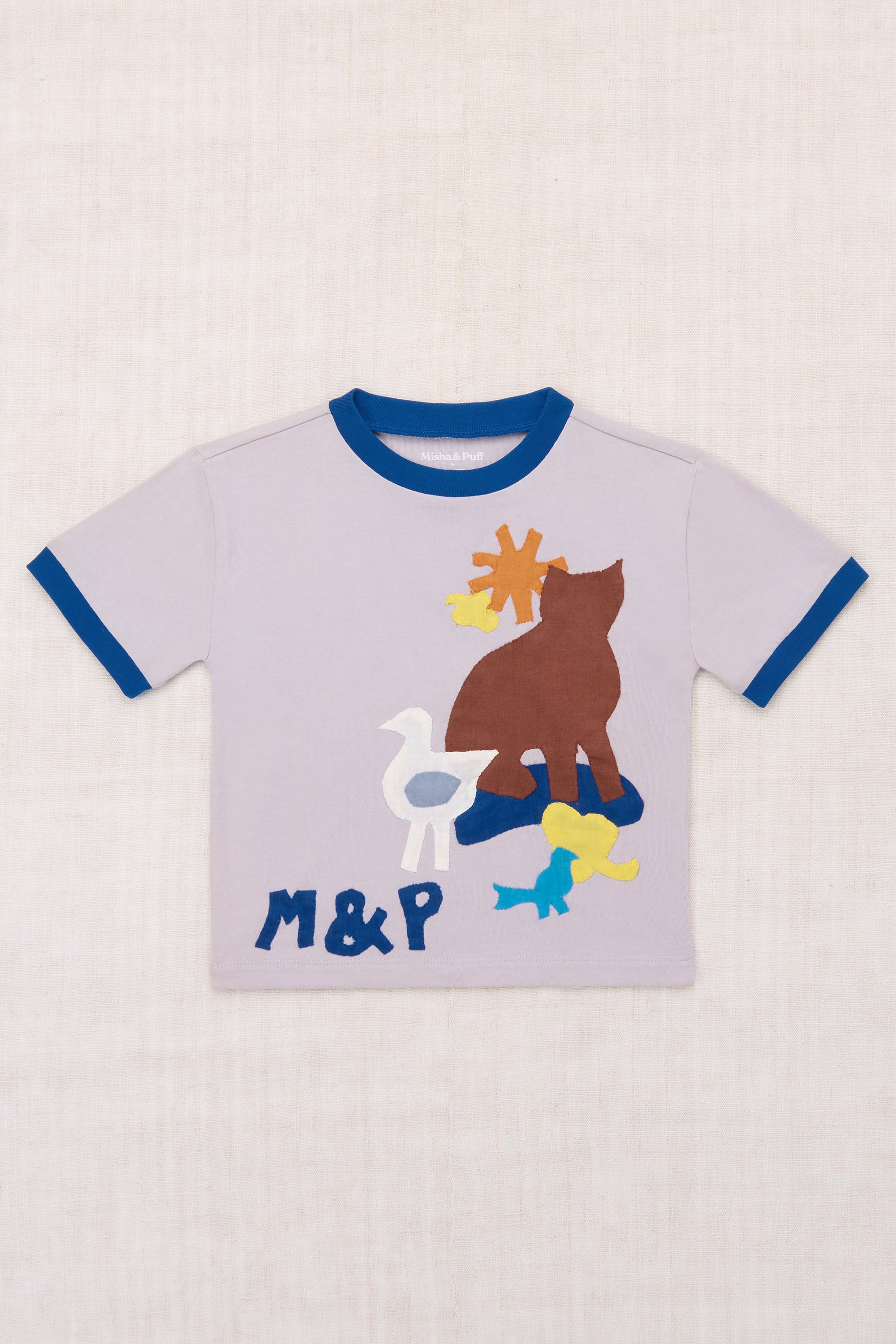 Misha & Puff FARM APPLIQUE TEE MIST 26ss Drop2