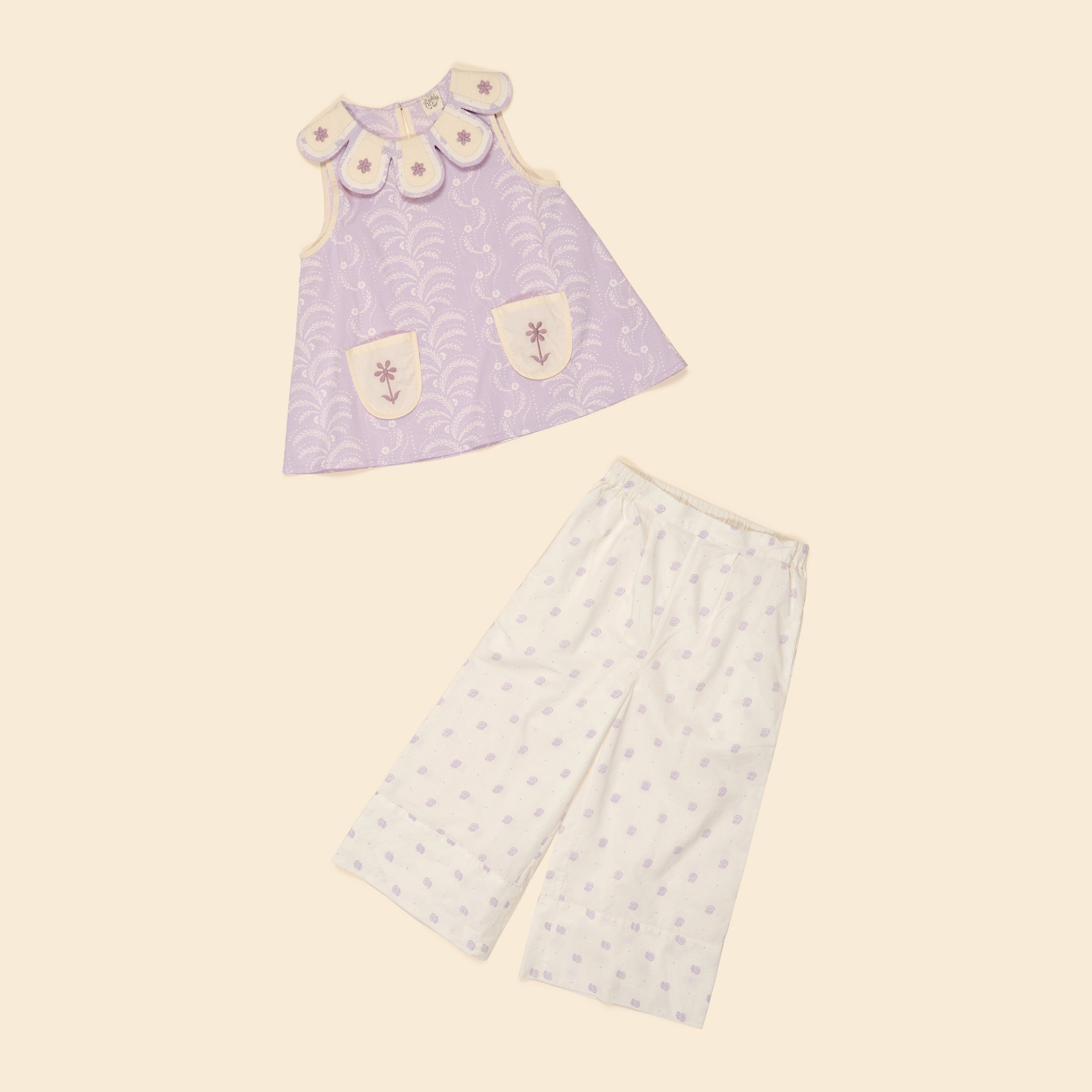 APOLINA  FLORA TROUSER SET  WALLFLOWER/STUDIO CALICO CREAM