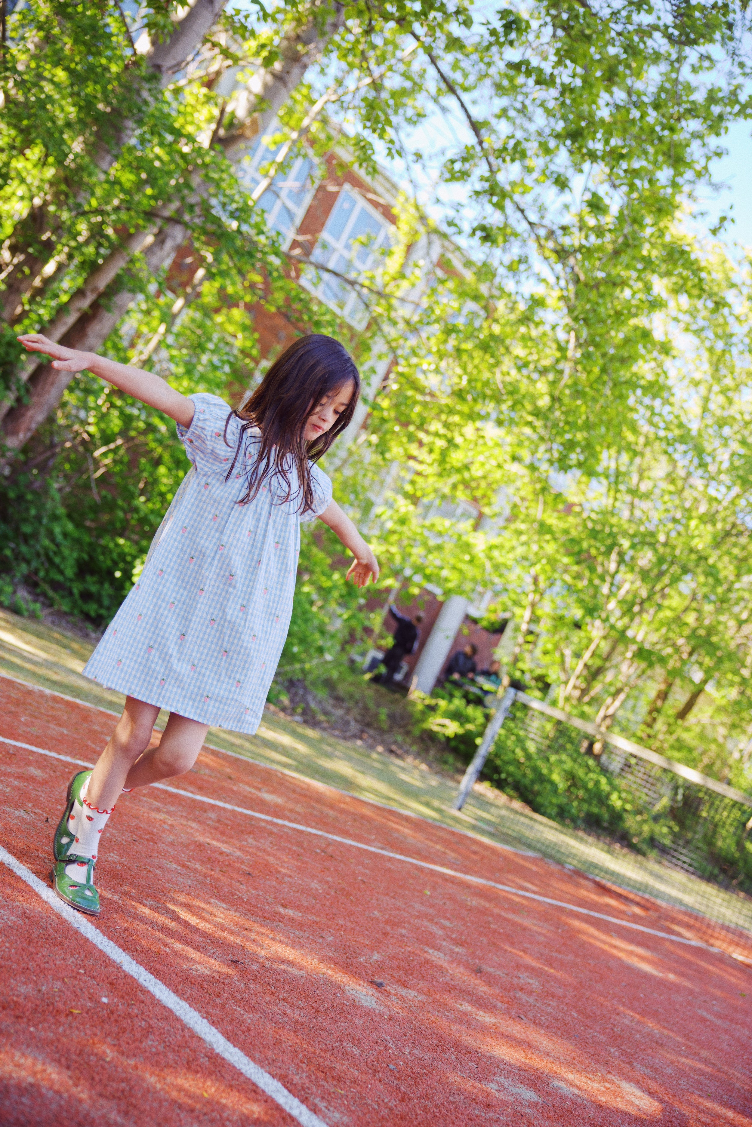 Flöss  Mille SS Dress  Sky Berry Gingham