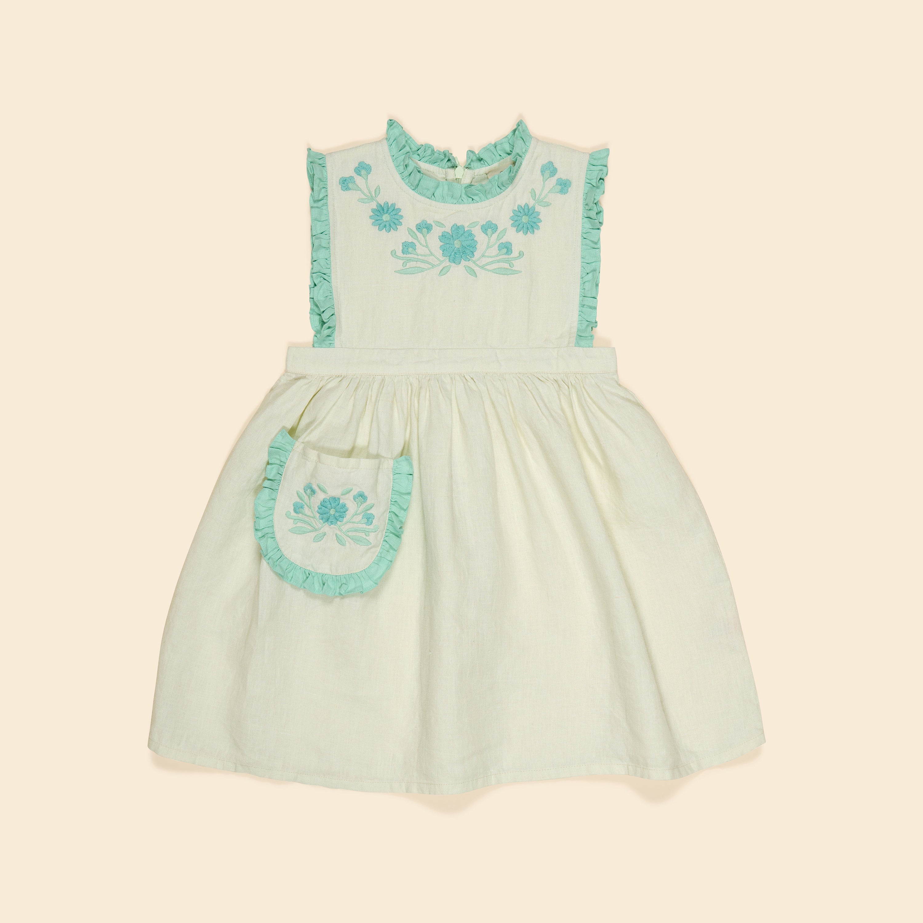 APOLINA  IDA DRESS - MINT CREAM/SEAGLASS