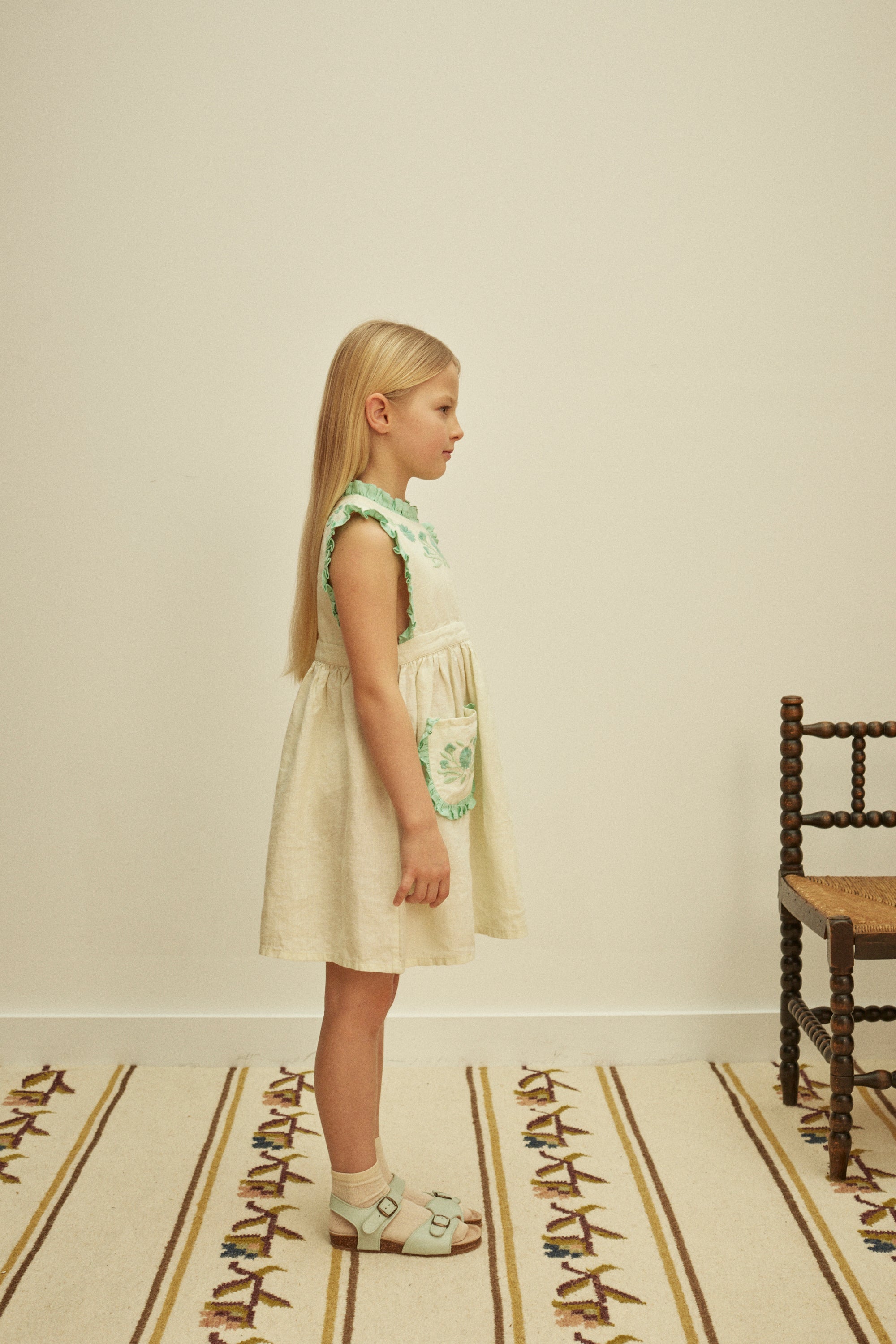 APOLINA  IDA DRESS - MINT CREAM/SEAGLASS