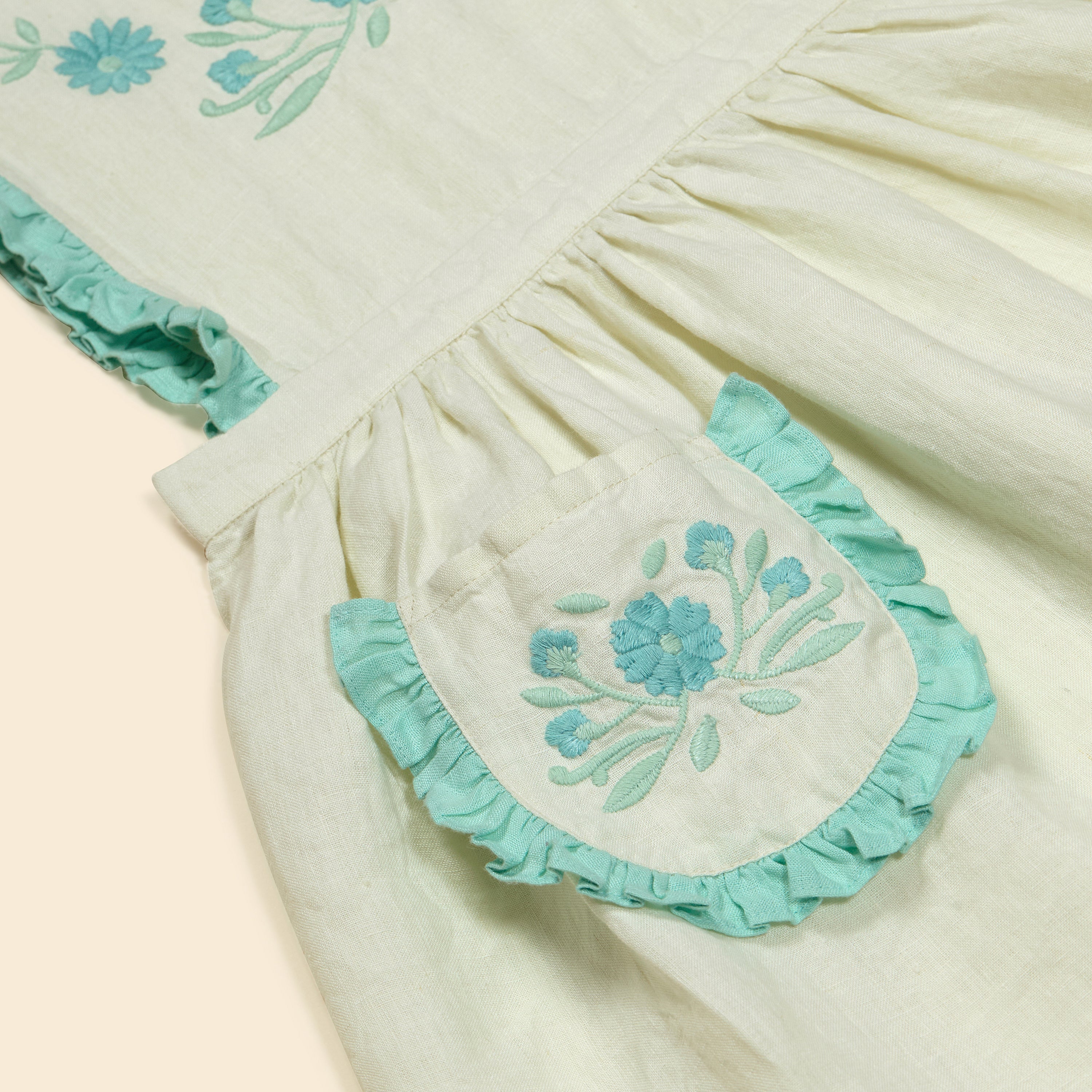 APOLINA  IDA DRESS - MINT CREAM/SEAGLASS