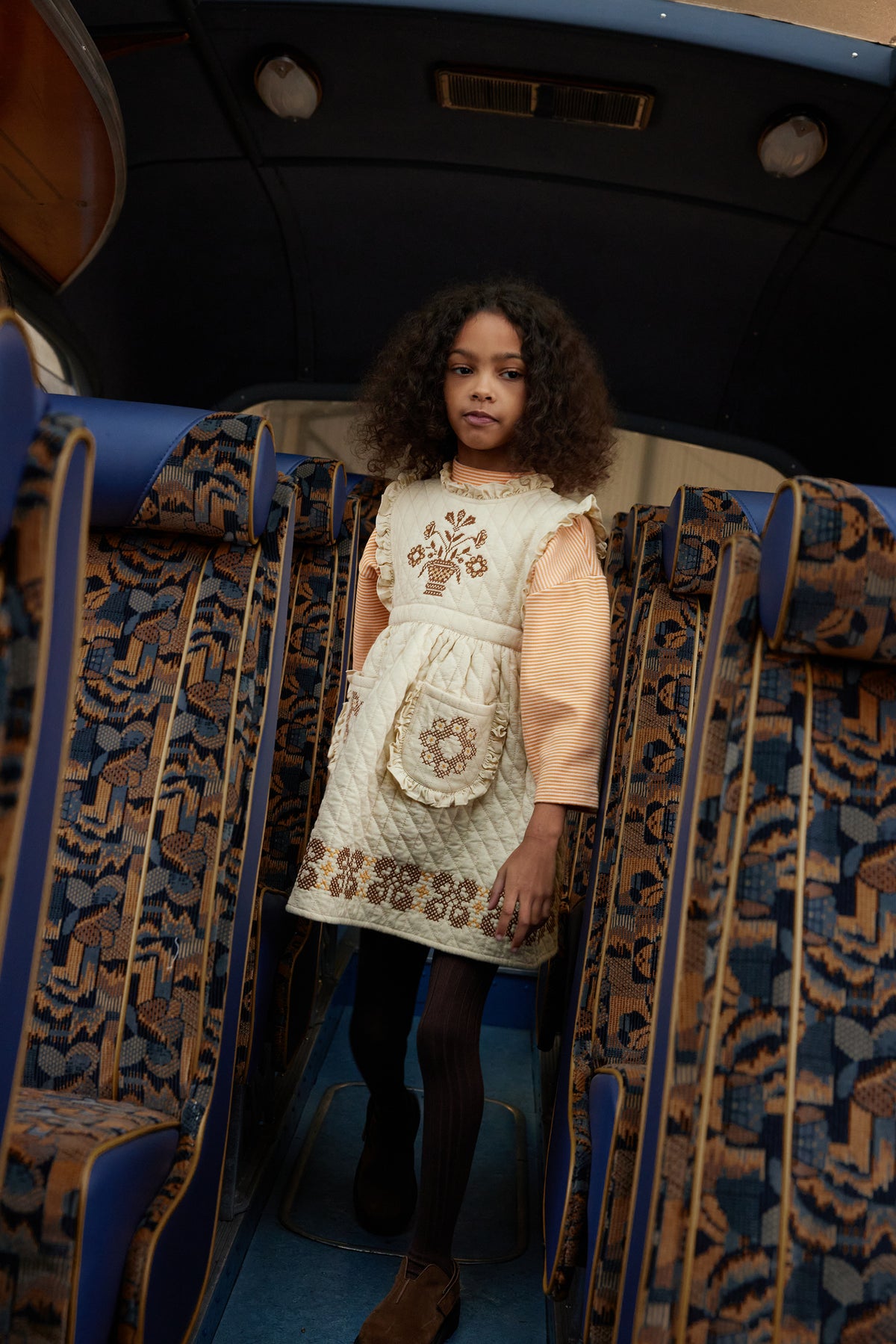 APOLINA  IDA QUILTED DRESS - CREAM